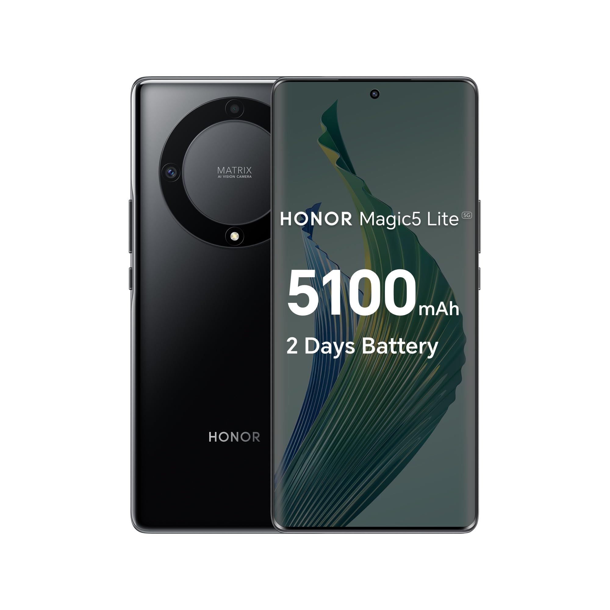 Honor Magic5 Lite 5G, Dual, 256GB 8GB Ram, Midnight Black