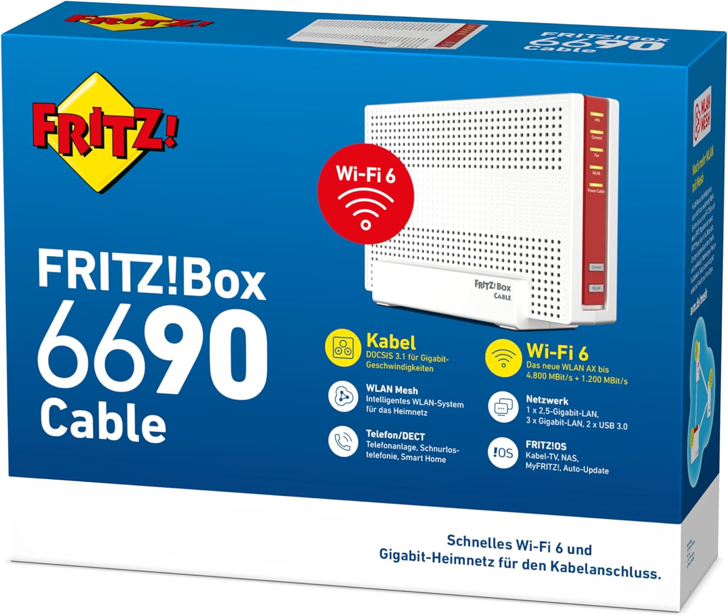 Avm FRITZ! Cavo Box 6690 - Modem Via Cavo DOCSIS 3.1 - immagine 6