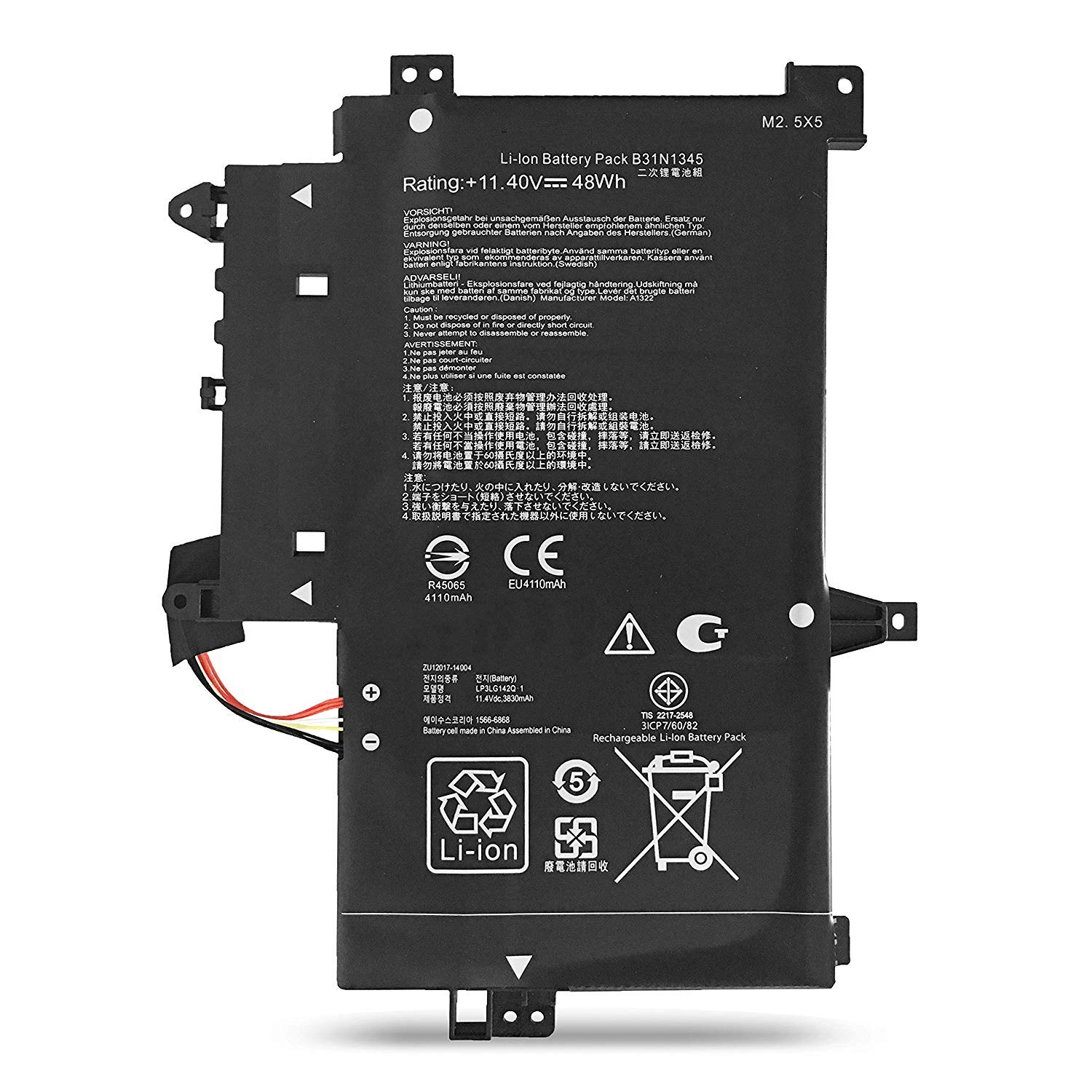 Askc B31N1345 Batteria per ASUS TP500L Series