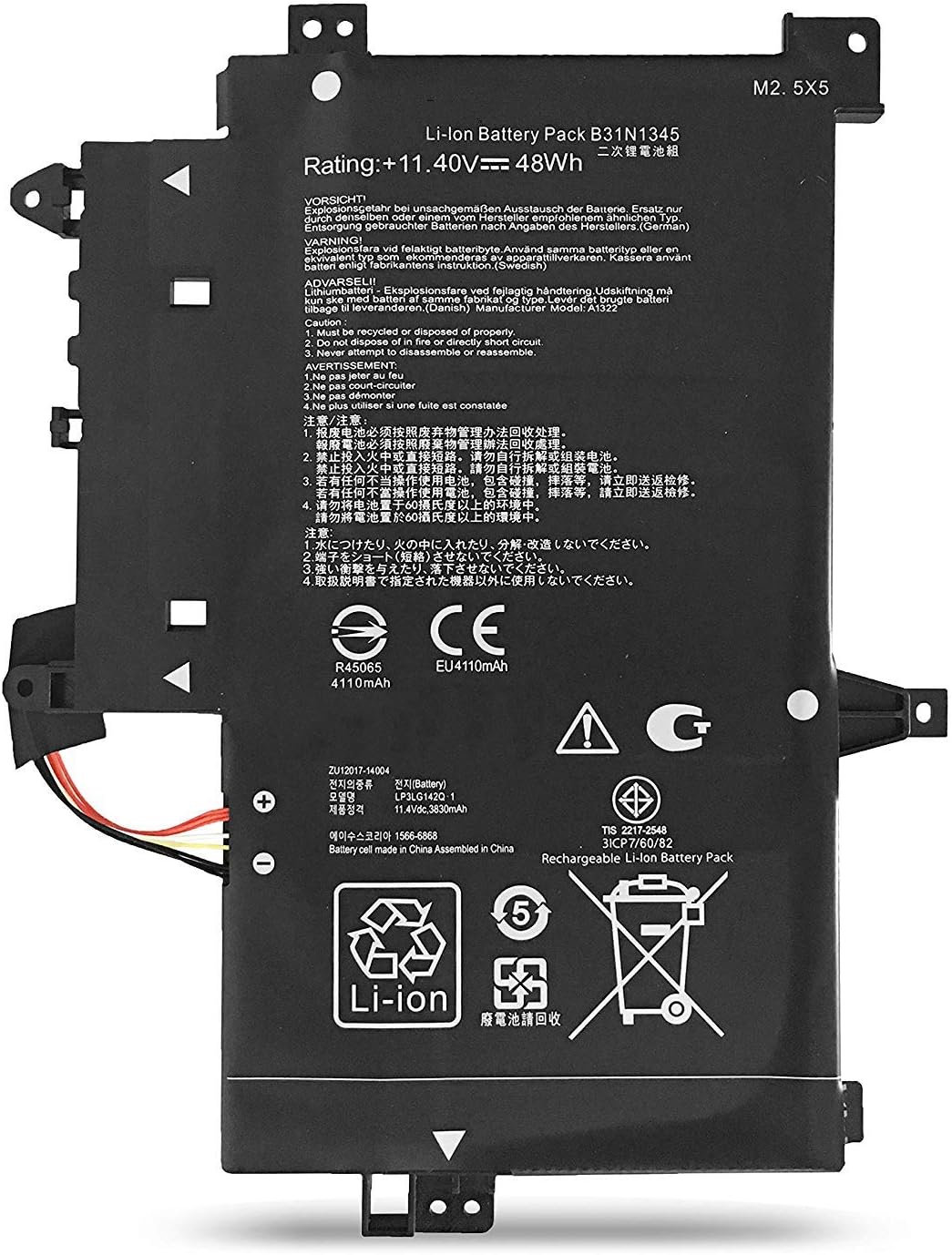 Askc B31N1345 Batteria per ASUS TP500L Series - immagine 1