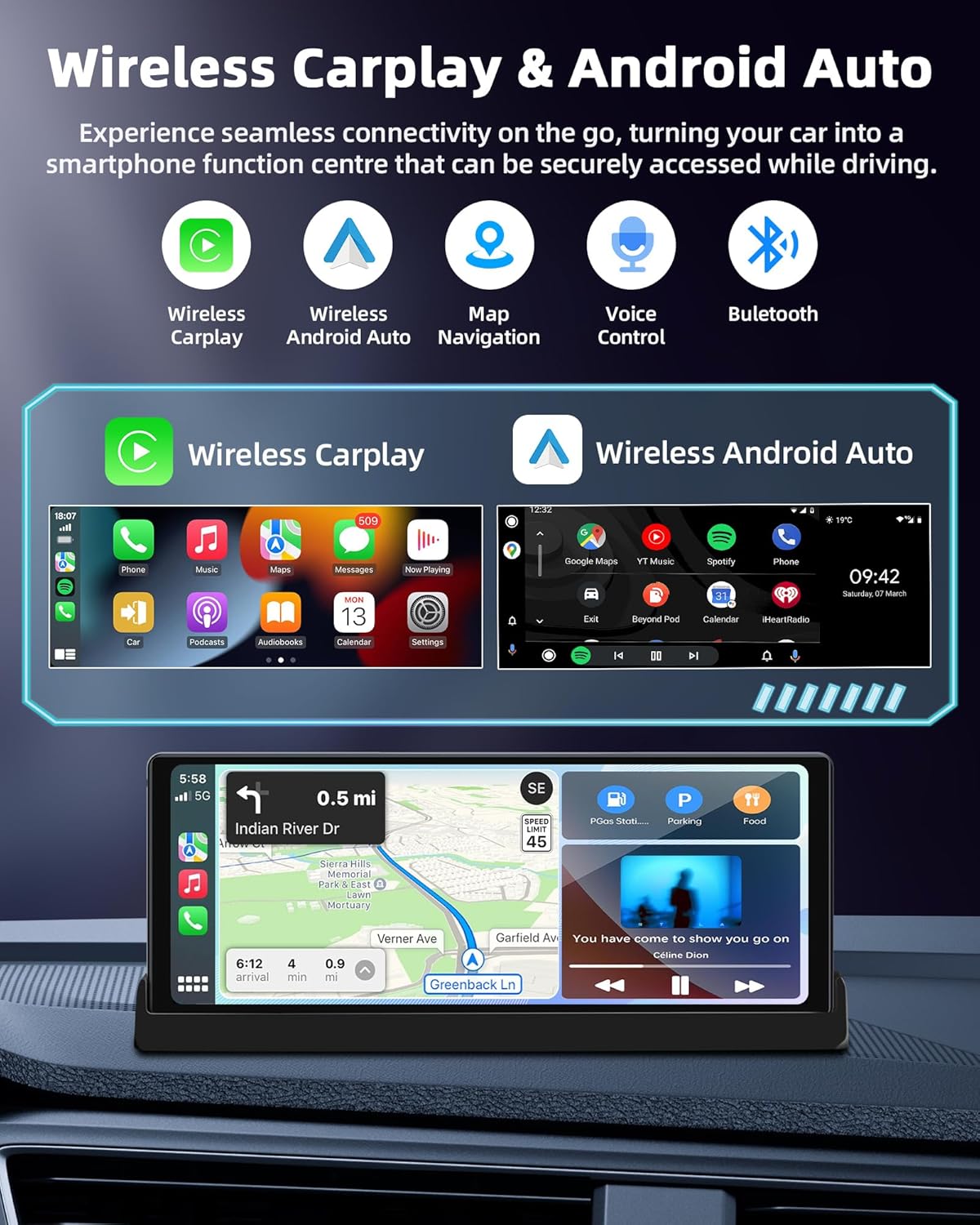 2026 Unique Schermo Carplay Android Auto 10,26 Pollici - immagine 3