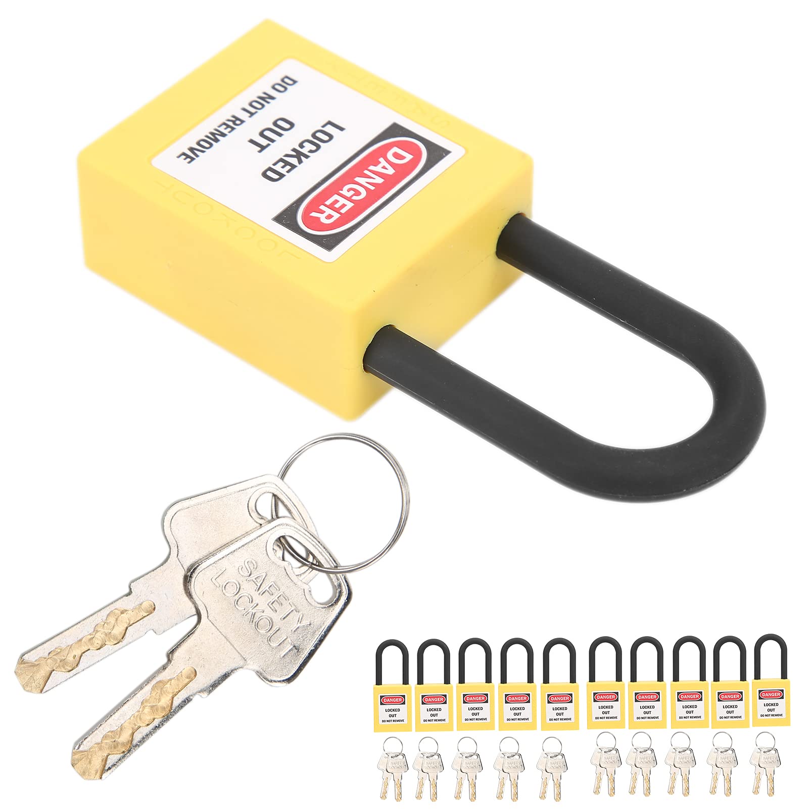 Set Lockout Tagout Sicurezza Lucchetto 38mm, Giallo