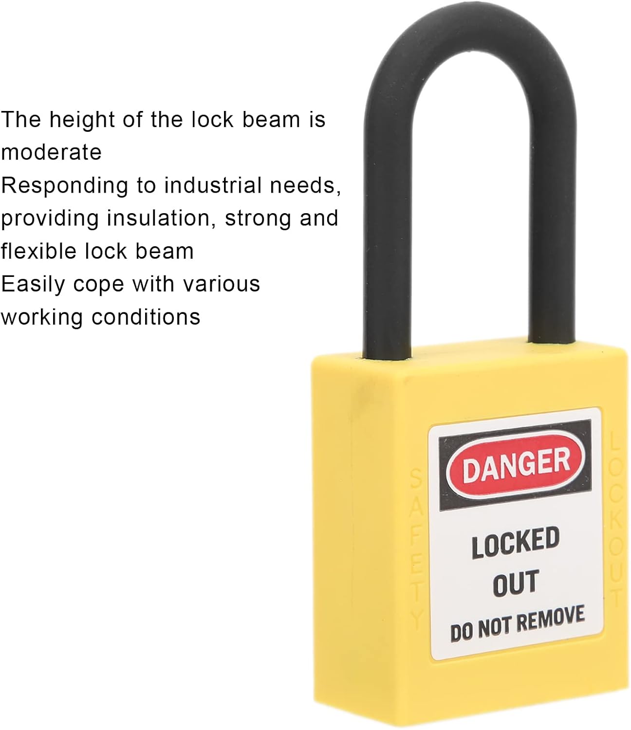 Set Lockout Tagout Sicurezza Lucchetto 38mm, Giallo - immagine 5