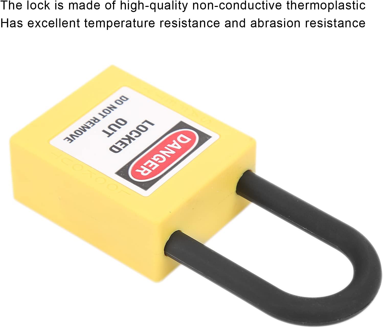 Set Lockout Tagout Sicurezza Lucchetto 38mm, Giallo - immagine 7