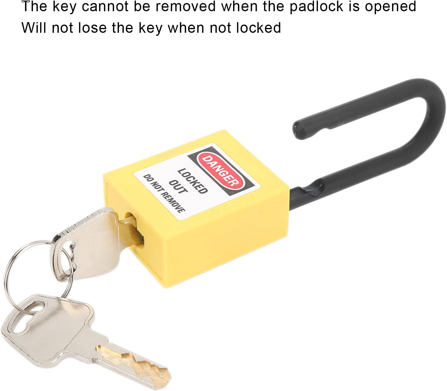 Set Lockout Tagout Sicurezza Lucchetto 38mm, Giallo - immagine 8