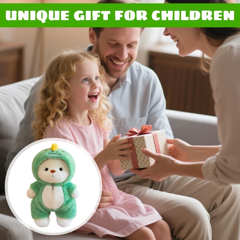 Orsetto di Peluche 40cm con Costume da Dinosauro - immagine 5