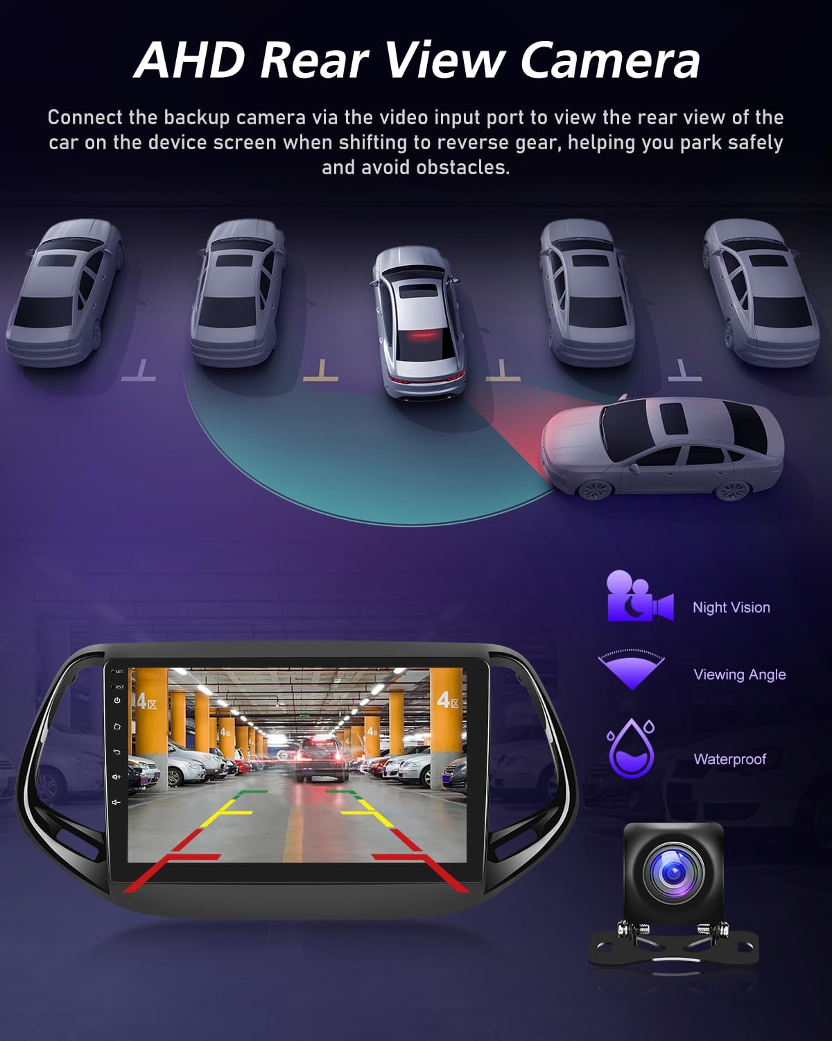 Nhopeew Autoradio 9" per Jeep Compass (2017-2019) - immagine 7