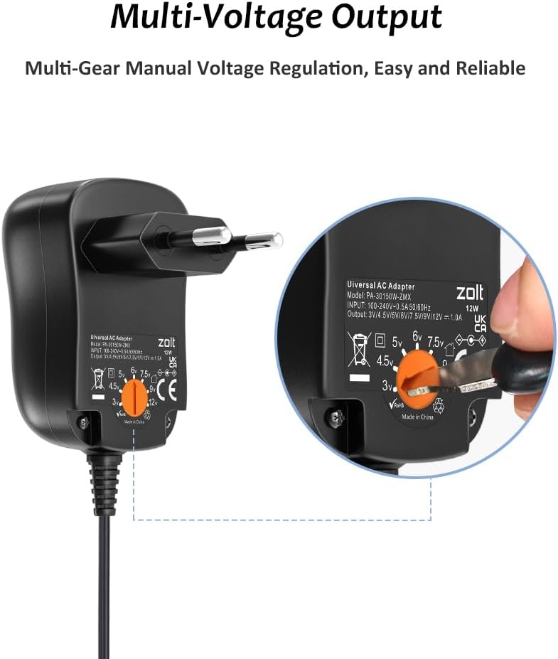 Zolt Alimentatore Universale CA-CC 12W 1A | Velz