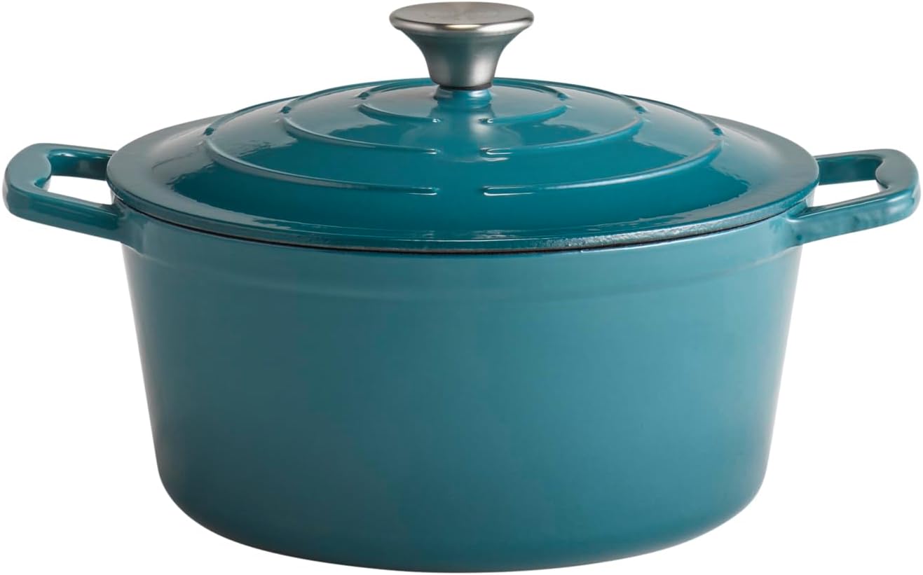 Aps 88313 - Pentola con Coperchio in Ghisa Ø 25 cm, Turchese - immagine 1