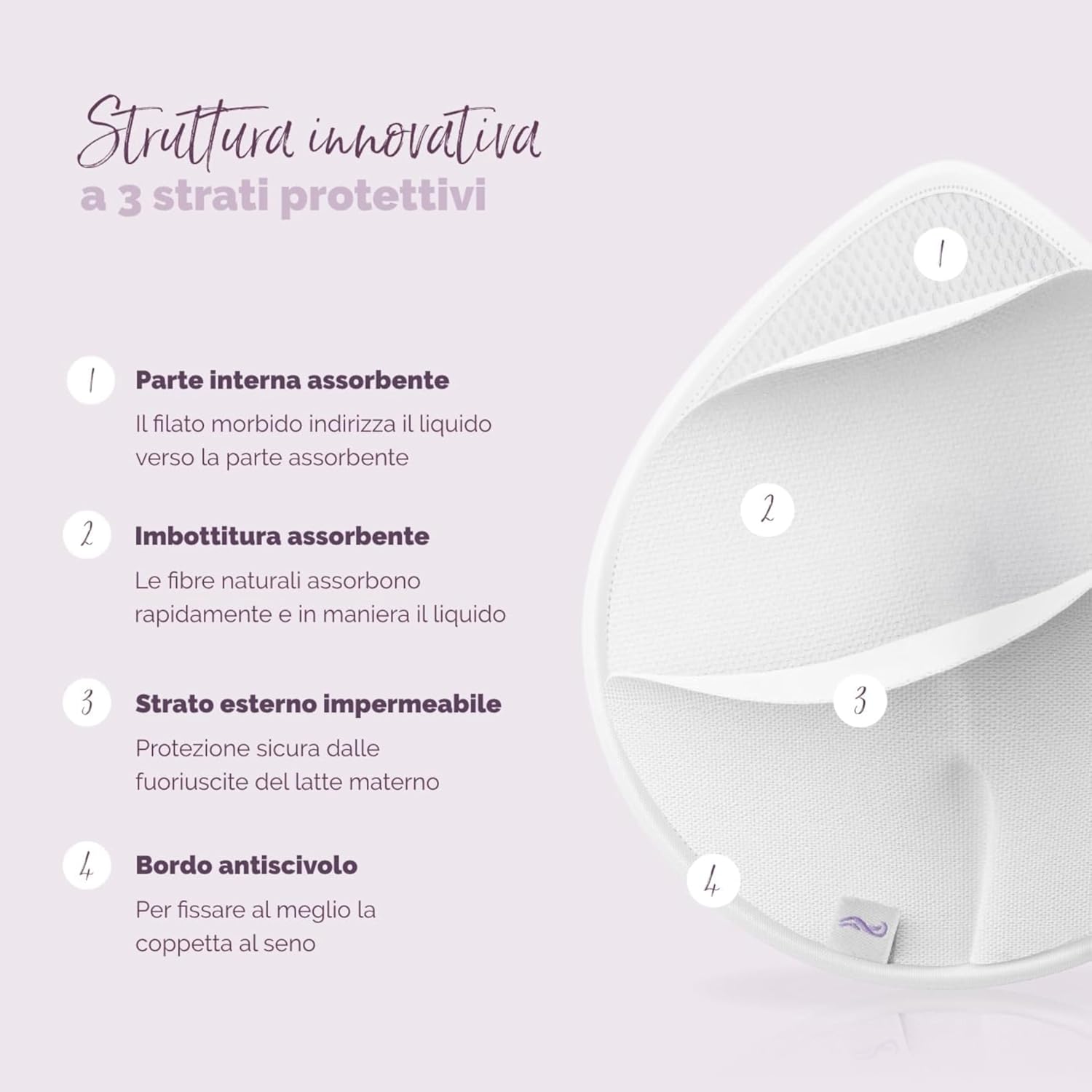 Coppette Assorbilatte Livella (8 pz) Riutilizzabili - immagine 4