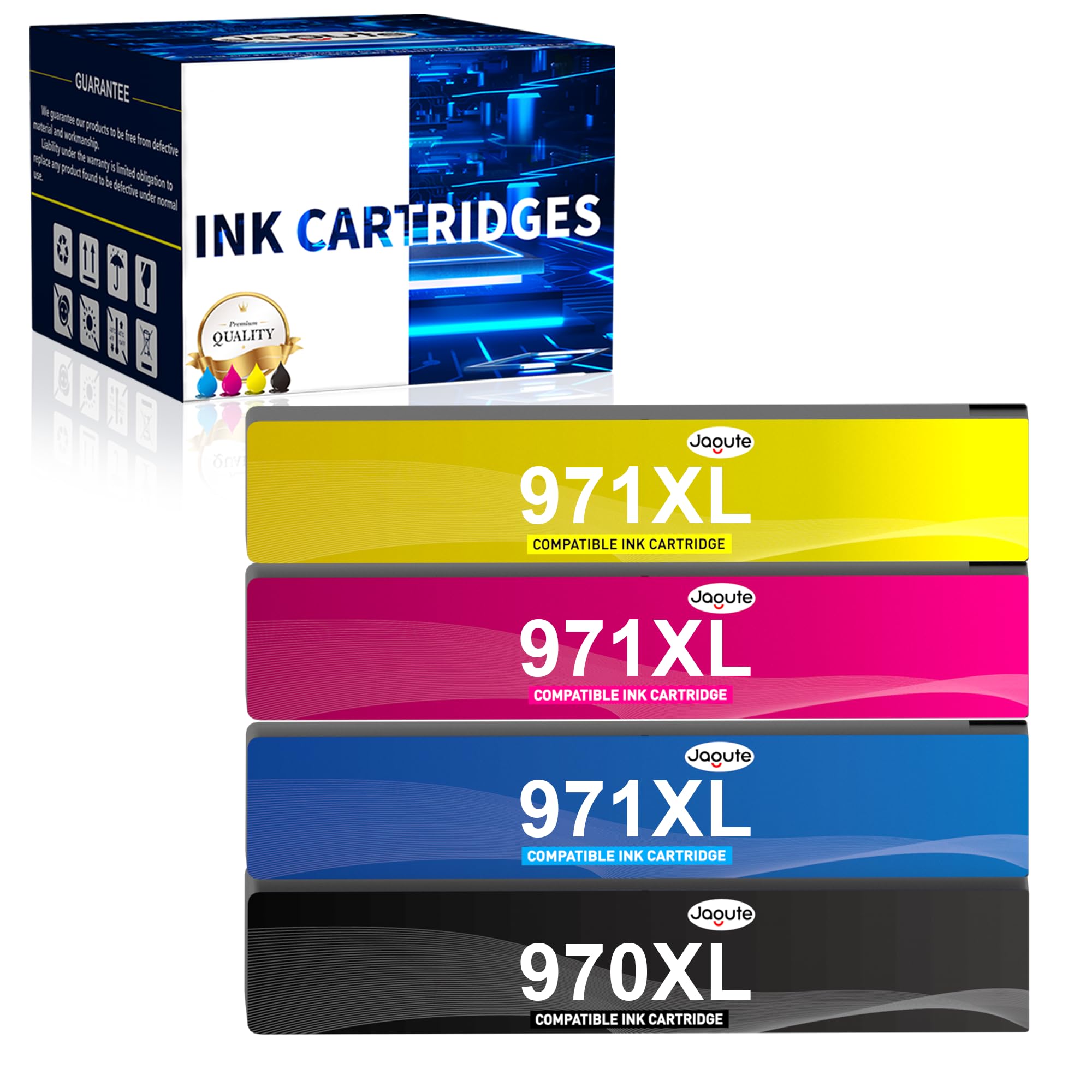 970XL 971XL Cartucce d'inchiostro compatibili per HP 970 XL 971 XL per HP Officejet Pro X476dw X451dw X576dw X551dw X451dn X476dn (Nero/Ciano/Magenta/Giallo)