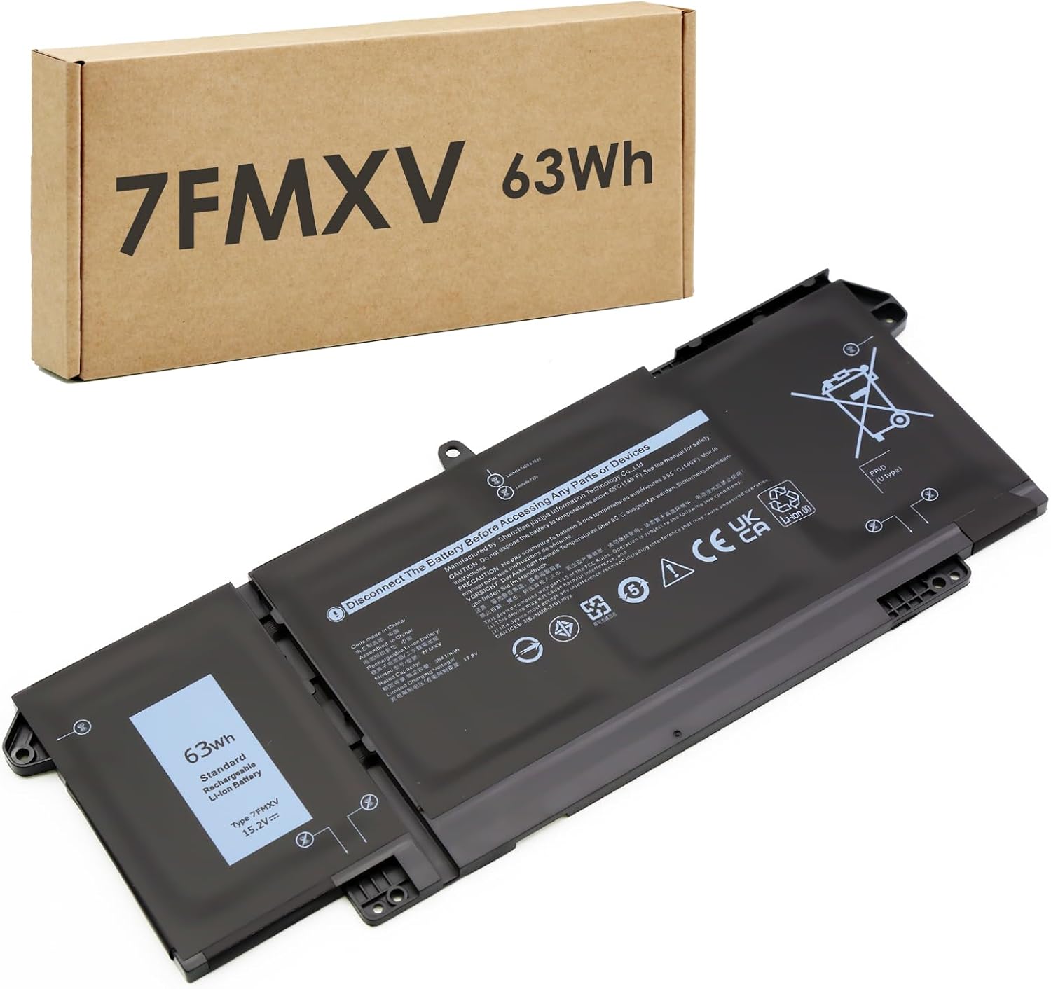 BLESYS 63Wh 7FMXV Batteria per Dell Latitude 7420 7320 5320 7520 Serie - immagine 1