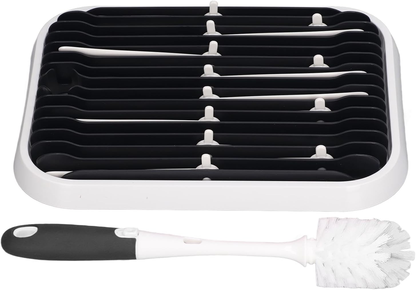 Stendino Pieghevole per Biberon con Spazzola Pulizia - immagine 6