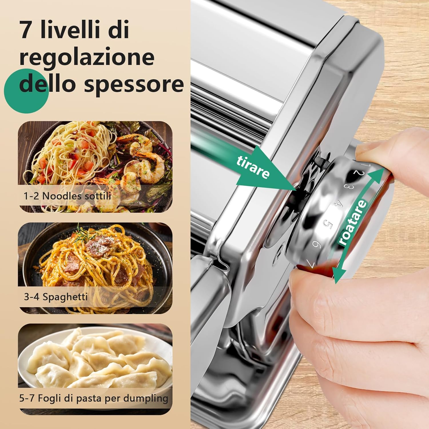Yashe Macchina per La Pasta 2 in 1 con Kit Pulizia - immagine 3