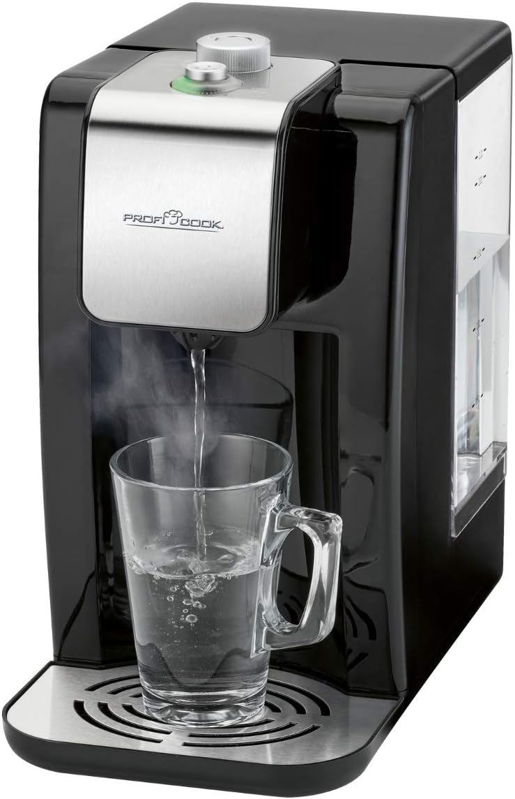 Profi Cook PC-HWS1168 - Distributore Acqua Calda, Argento/Nero - immagine 1