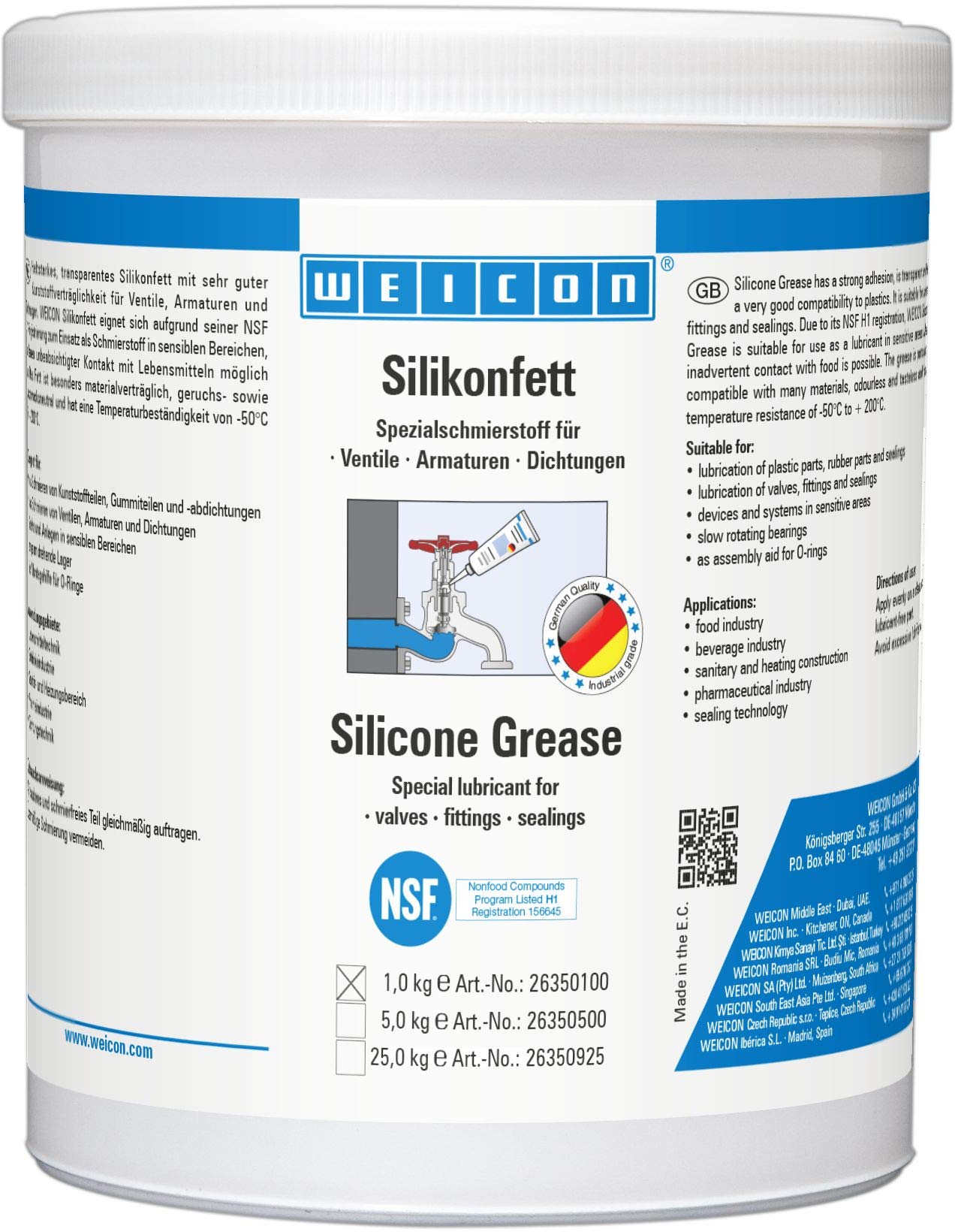 Weicon Grasso siliconico 1 kg