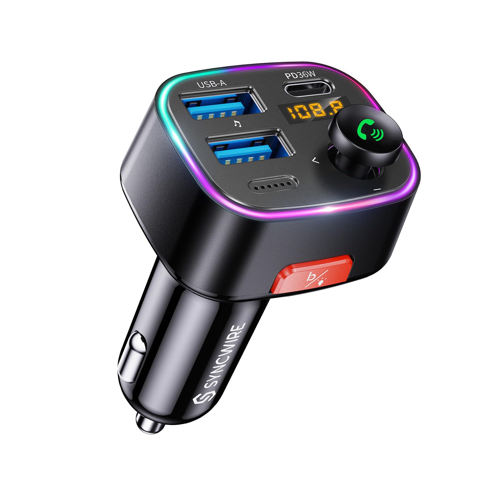 Syncwire Trasmettitore FM Bluetooth 5.3 48W
