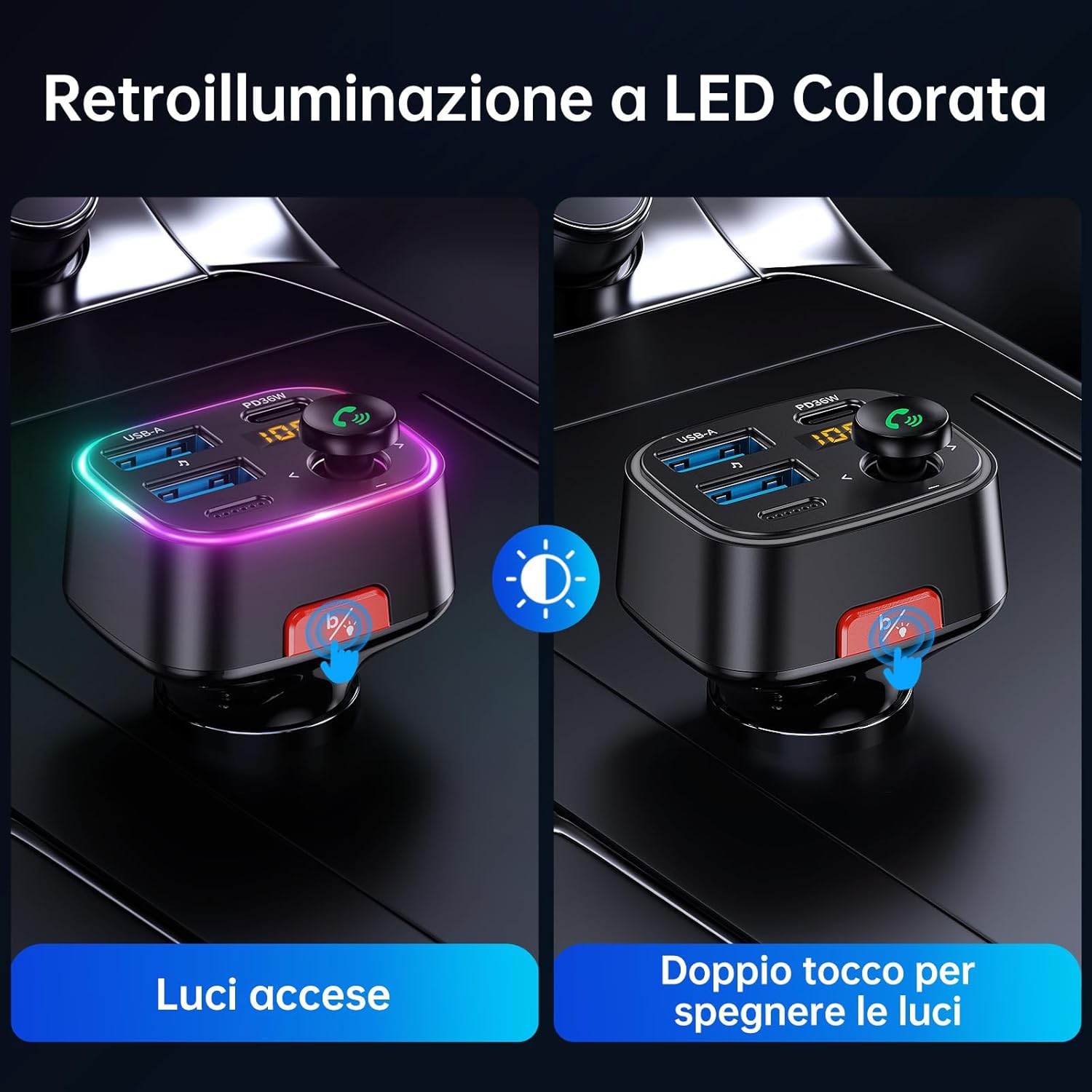 Syncwire Trasmettitore FM Bluetooth 5.3 48W - immagine 6