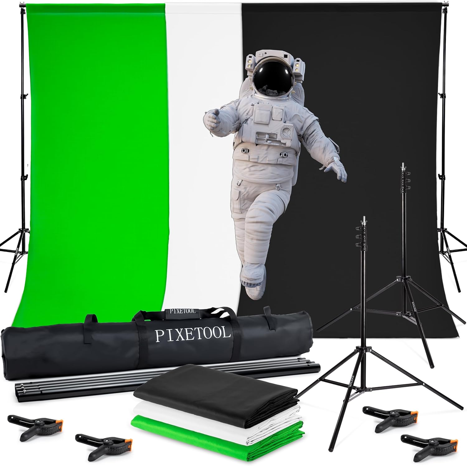 Green Screen 1.8x2.8m con Supporto 2x2m - immagine 1