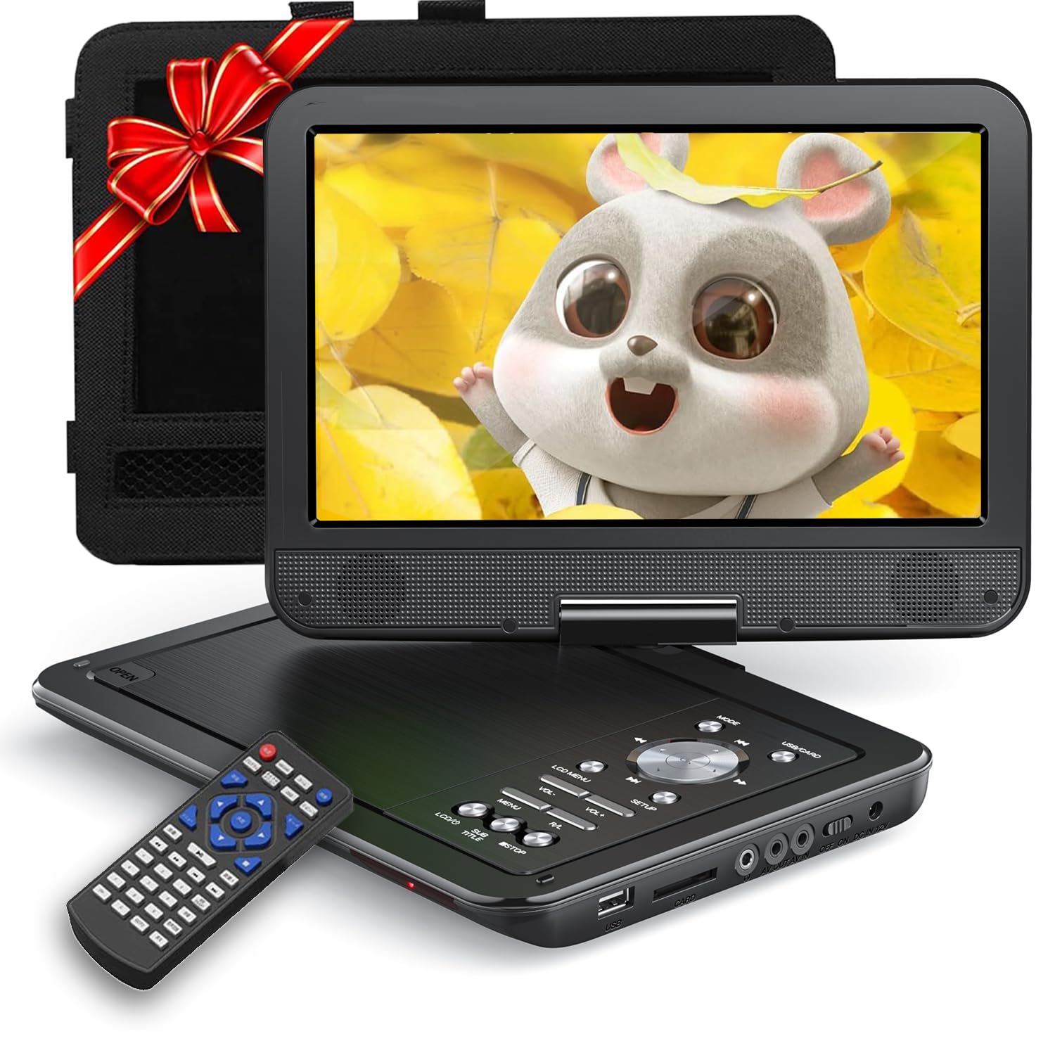 Yoton Lettore DVD Portatile 12,5" con Schermo Girevole HD