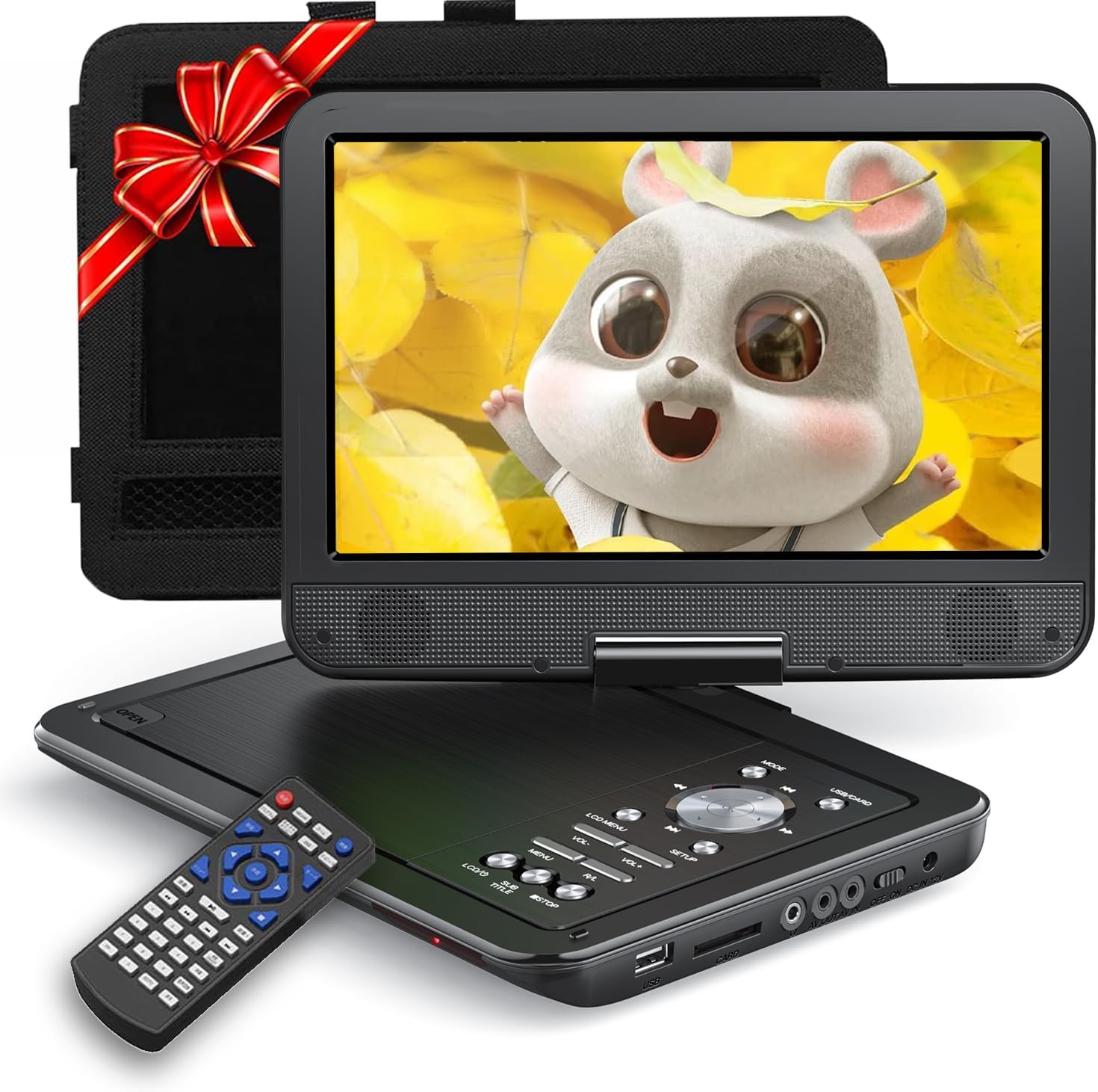 Yoton Lettore DVD Portatile 12,5" con Schermo Girevole HD - immagine 1