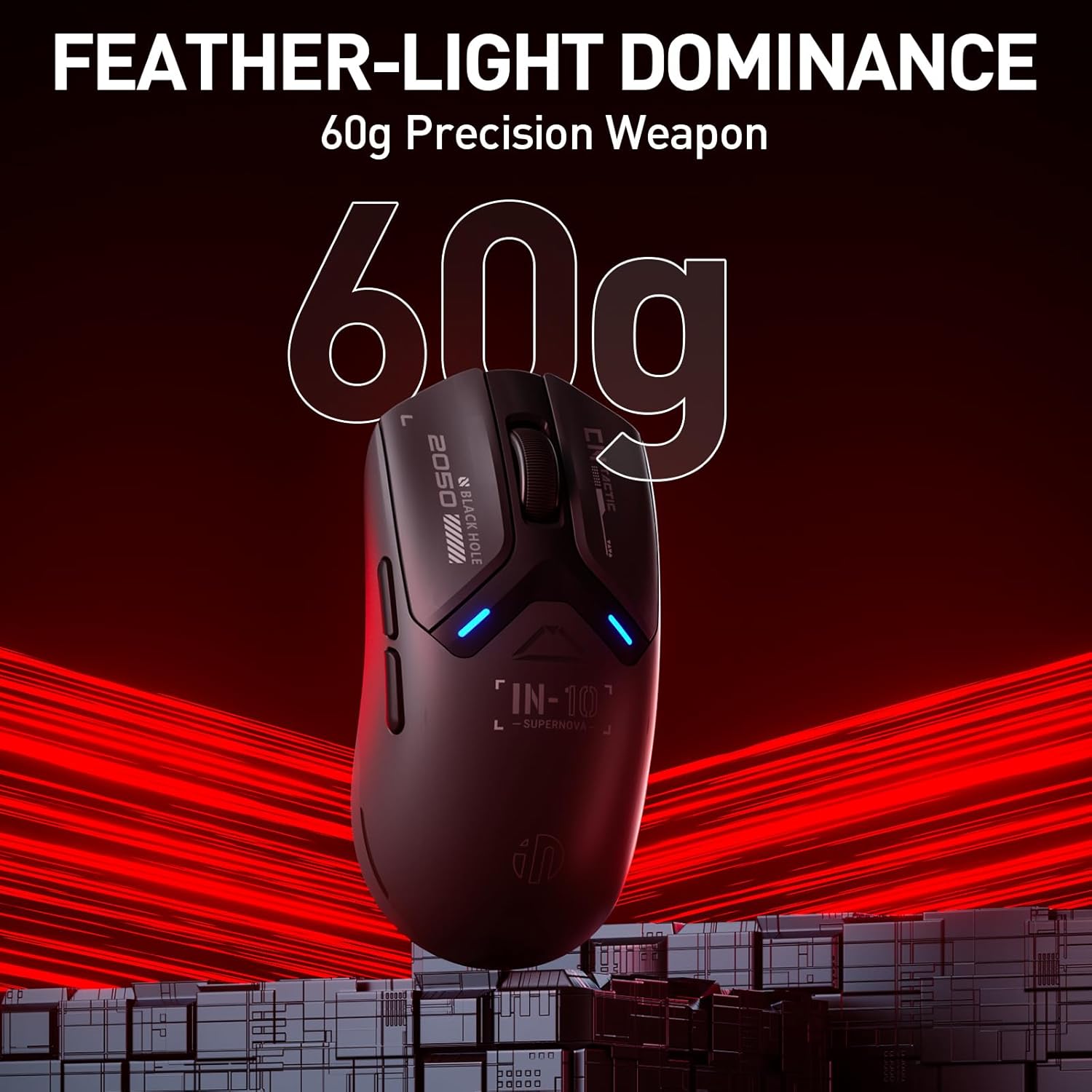 Inphic IN10P - Mouse Gaming Wireless Superleggero 26.000 DPI - immagine 3