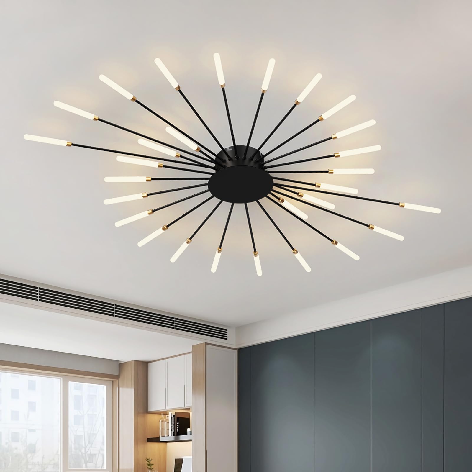 Yzbeimdai Plafoniera LED Fireworks, Luce Neutra 4000K