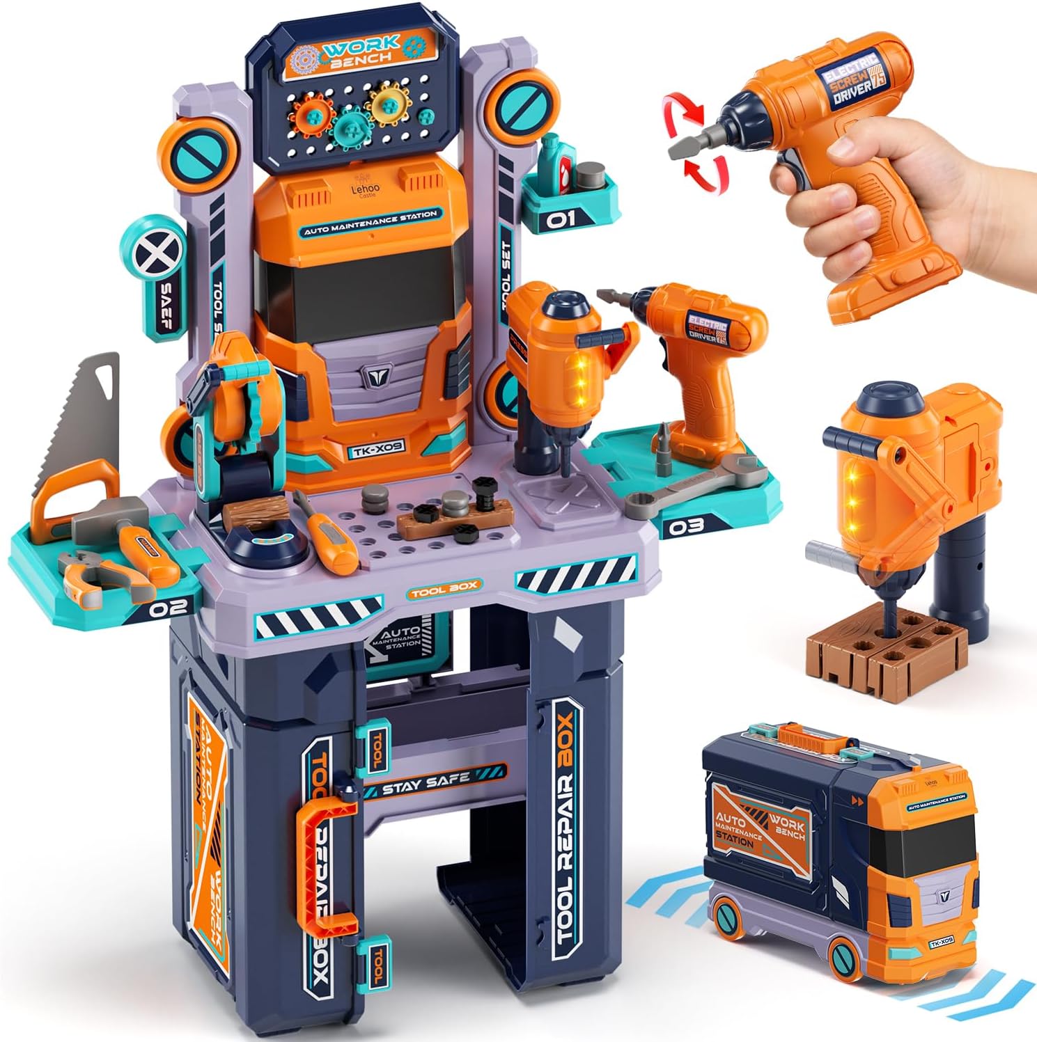 Lehoo Castle Banco di Lavoro Bambini 2 in 1 - immagine 1