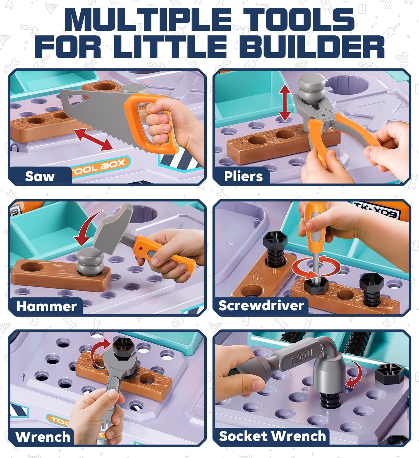 Lehoo Castle Banco di Lavoro Bambini 2 in 1 - immagine 3