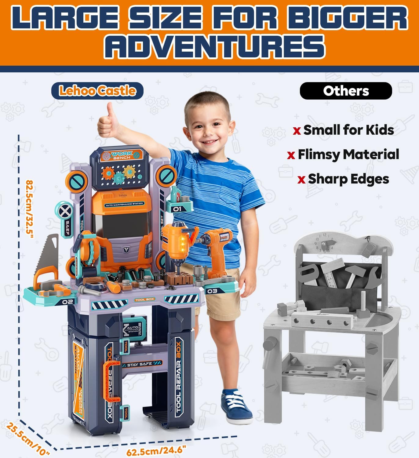 Lehoo Castle Banco di Lavoro Bambini 2 in 1 - immagine 4