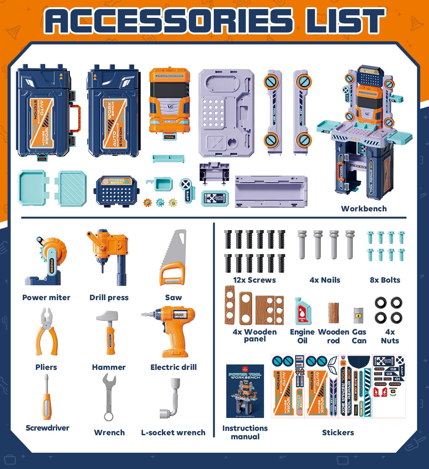 Lehoo Castle Banco di Lavoro Bambini 2 in 1 - immagine 7