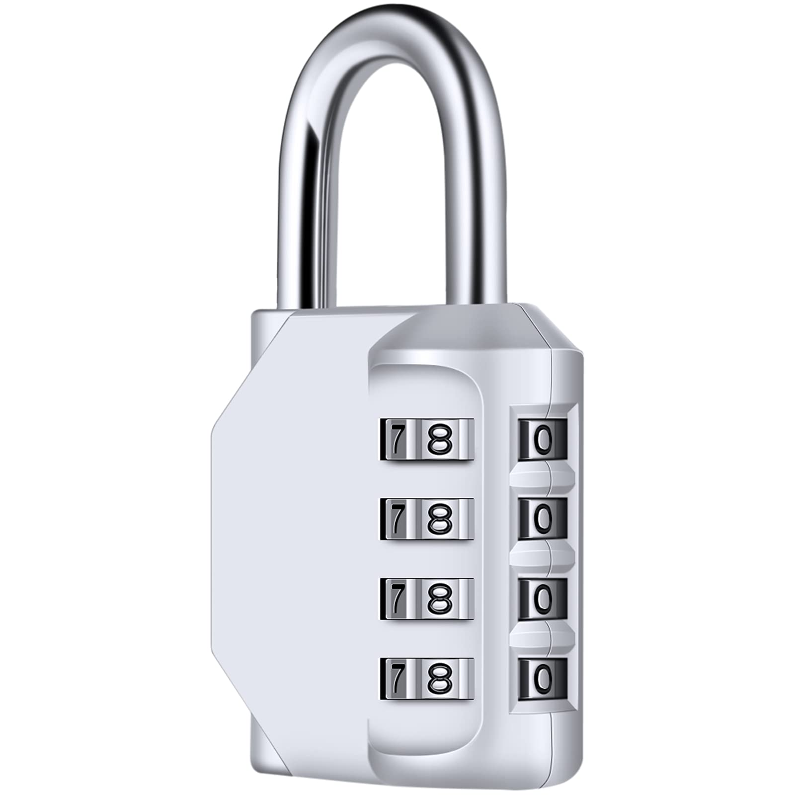 Lucchetto Combinazione, [Antipioggia] Diyife Lucchetto Armadietto Impermeabile Lucchetto A Combinazione, Esterno Serrature con Combinazione 4 Cifre Per Zaini, Armadietto, Palestra,Argento