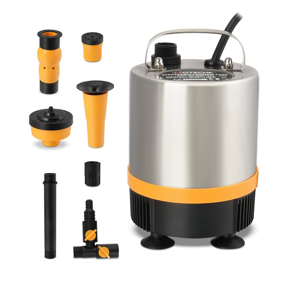 Hoteche Pompa per Fontana 50W in Acciaio Inox