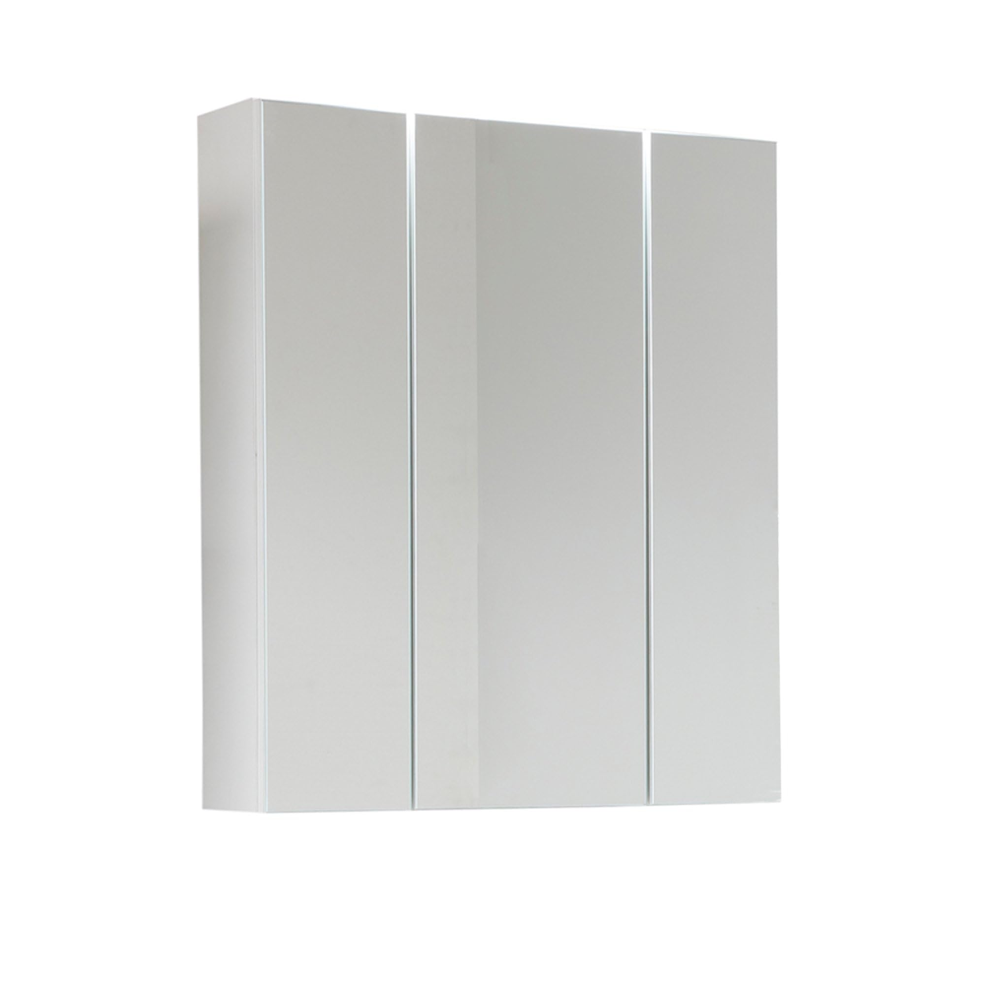 trendteam smart living Armadietto con Specchio, Bianco, 60 x 74 x 18 cm