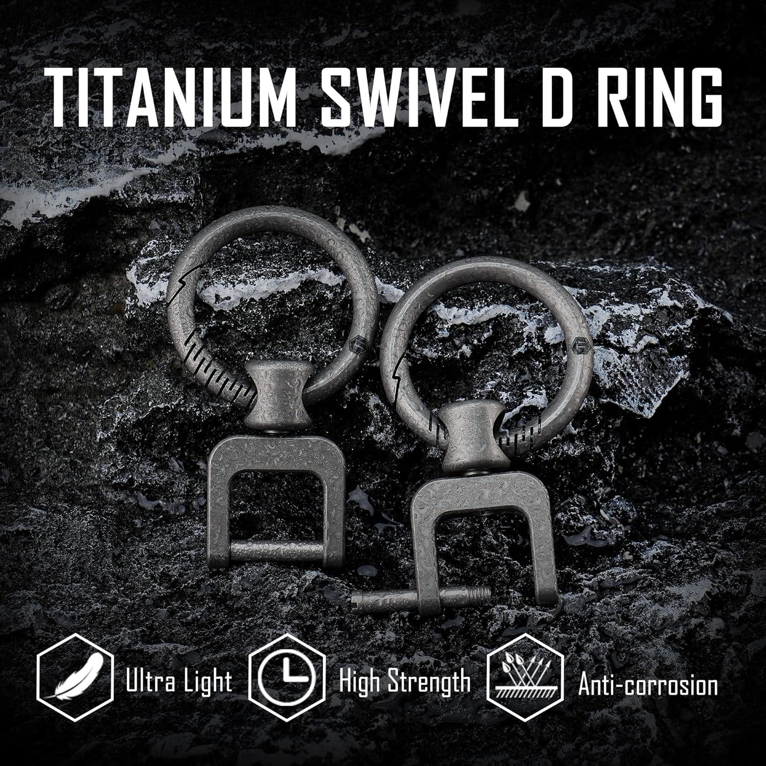 KeyUnity Titanium Side Pushing Key Ring - immagine 2