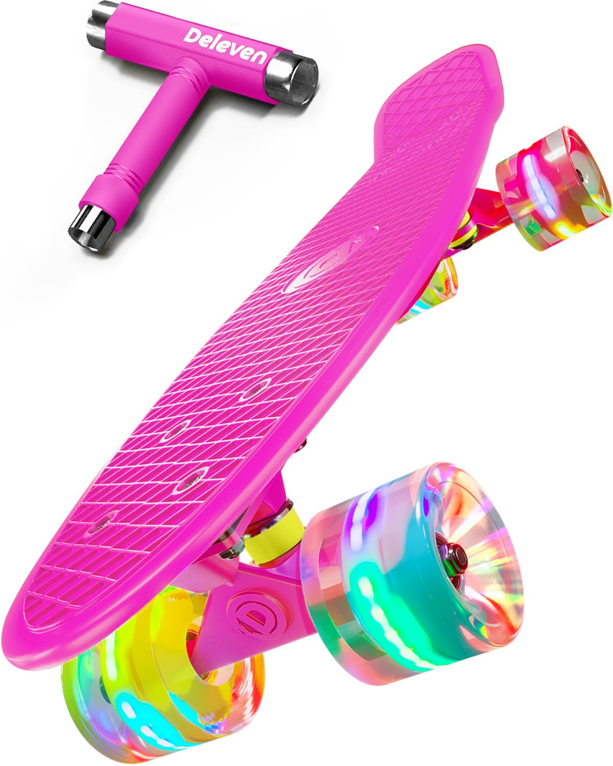 Deleven Skateboard 56cm con Ruote LED