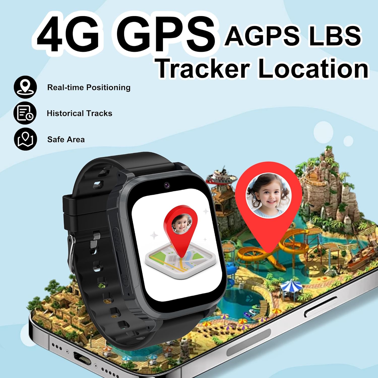 Smartwatch 4G Bambini con GPS e Telefono - immagine 2