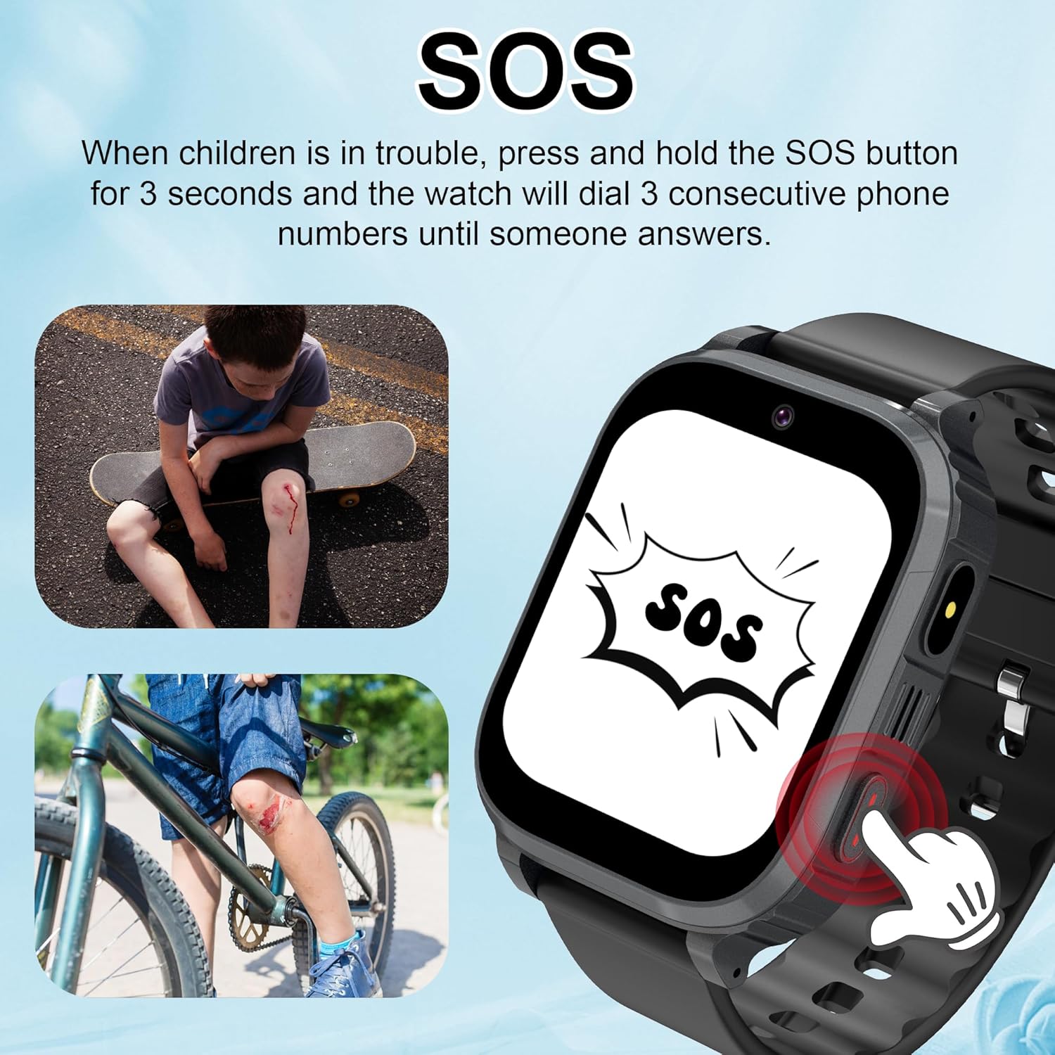 Smartwatch 4G Bambini con GPS e Telefono - immagine 4