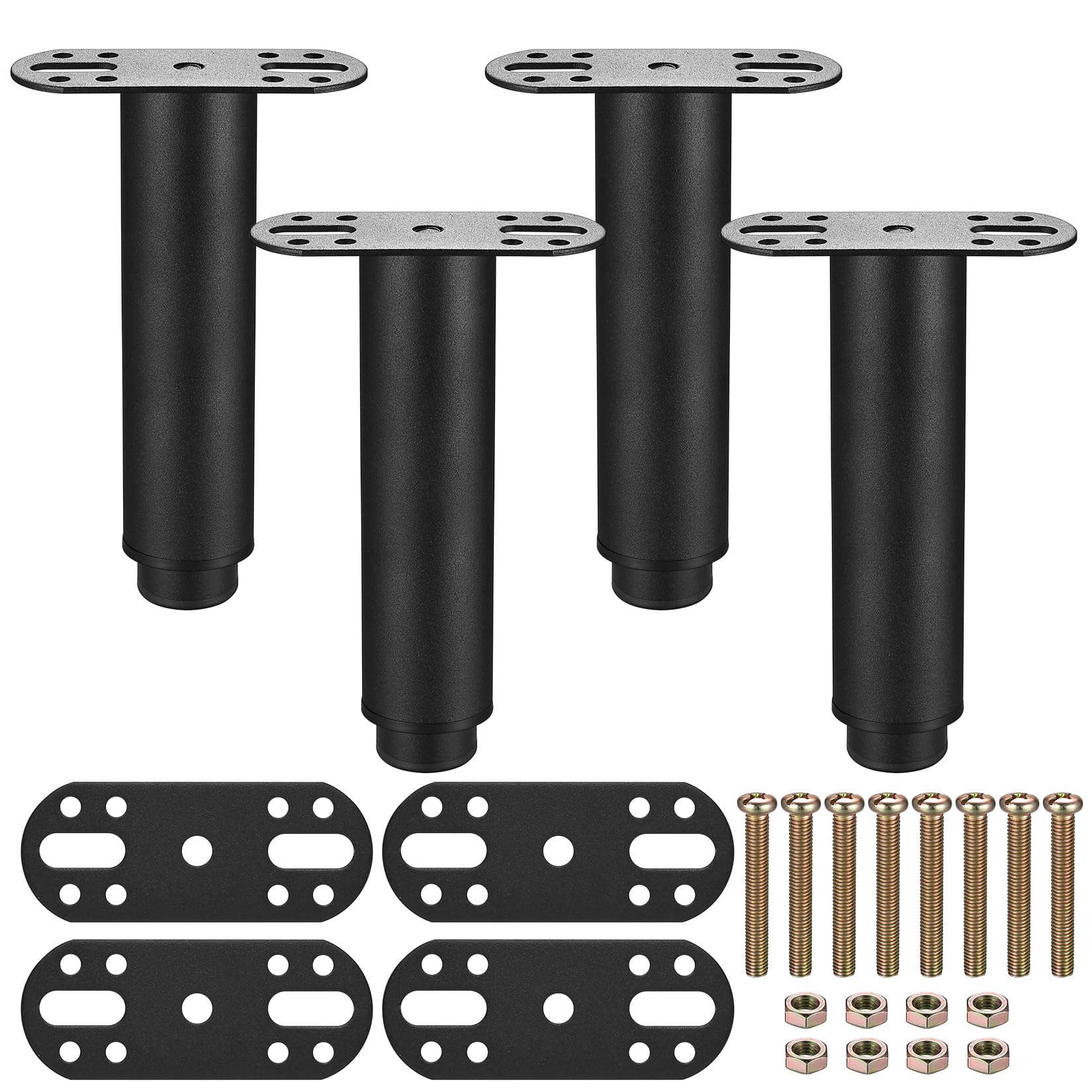 Piedini per Letto Regolabili 15-25cm, 4 Pezzi