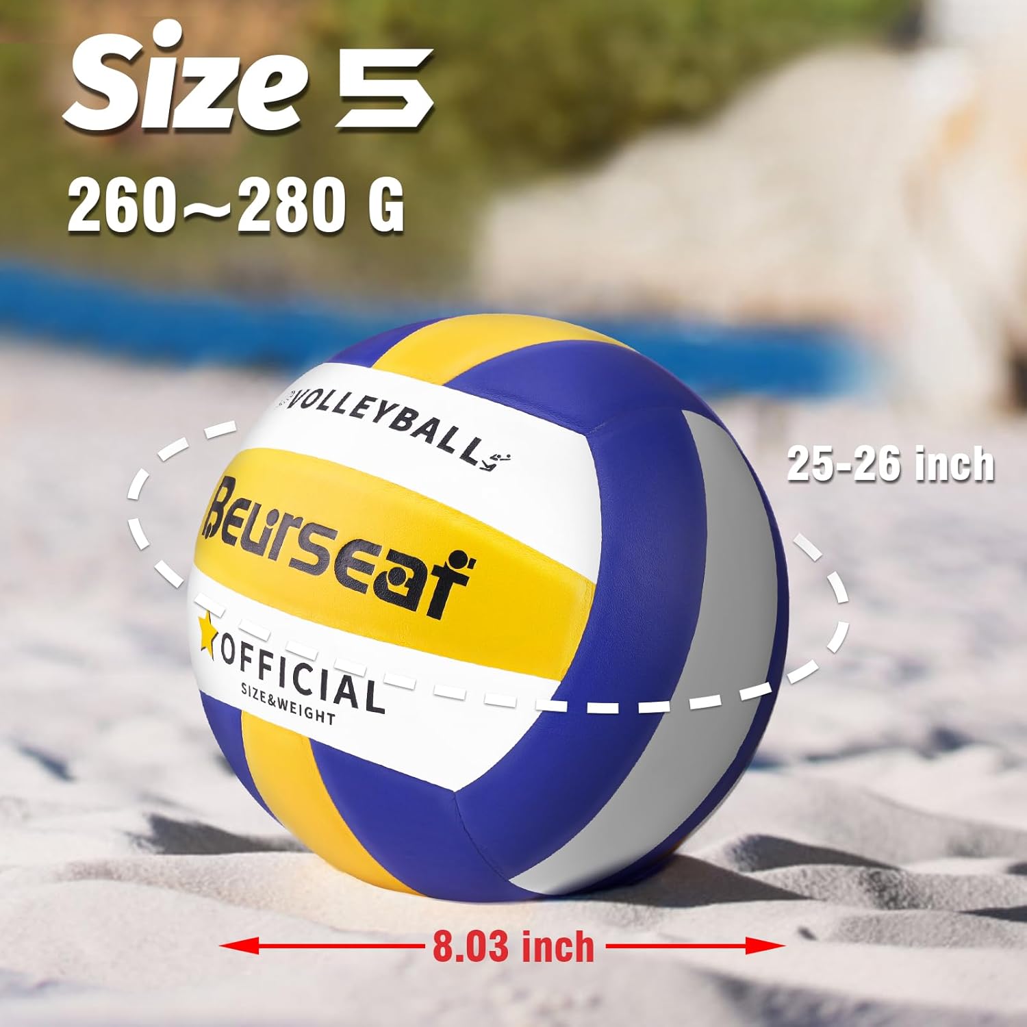 Beurseaf Palla da Pallavolo Soft Touch Misura 5 - immagine 3