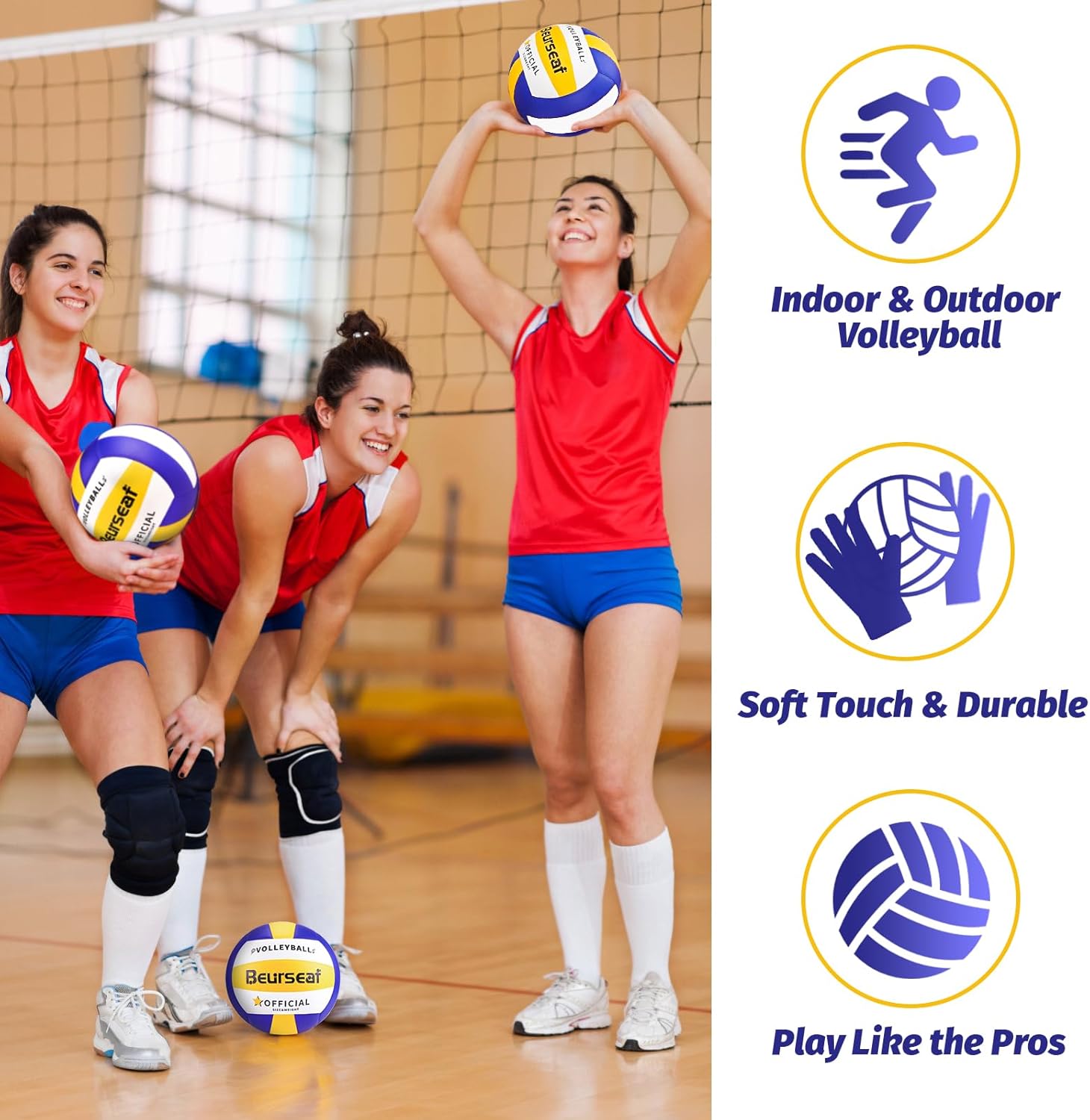 Beurseaf Palla da Pallavolo Soft Touch Misura 5 - immagine 4