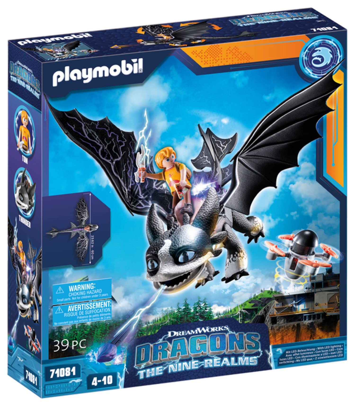 PLAYMOBIL - 71081 - Dragons Nine Realms: Thunder & Tom
