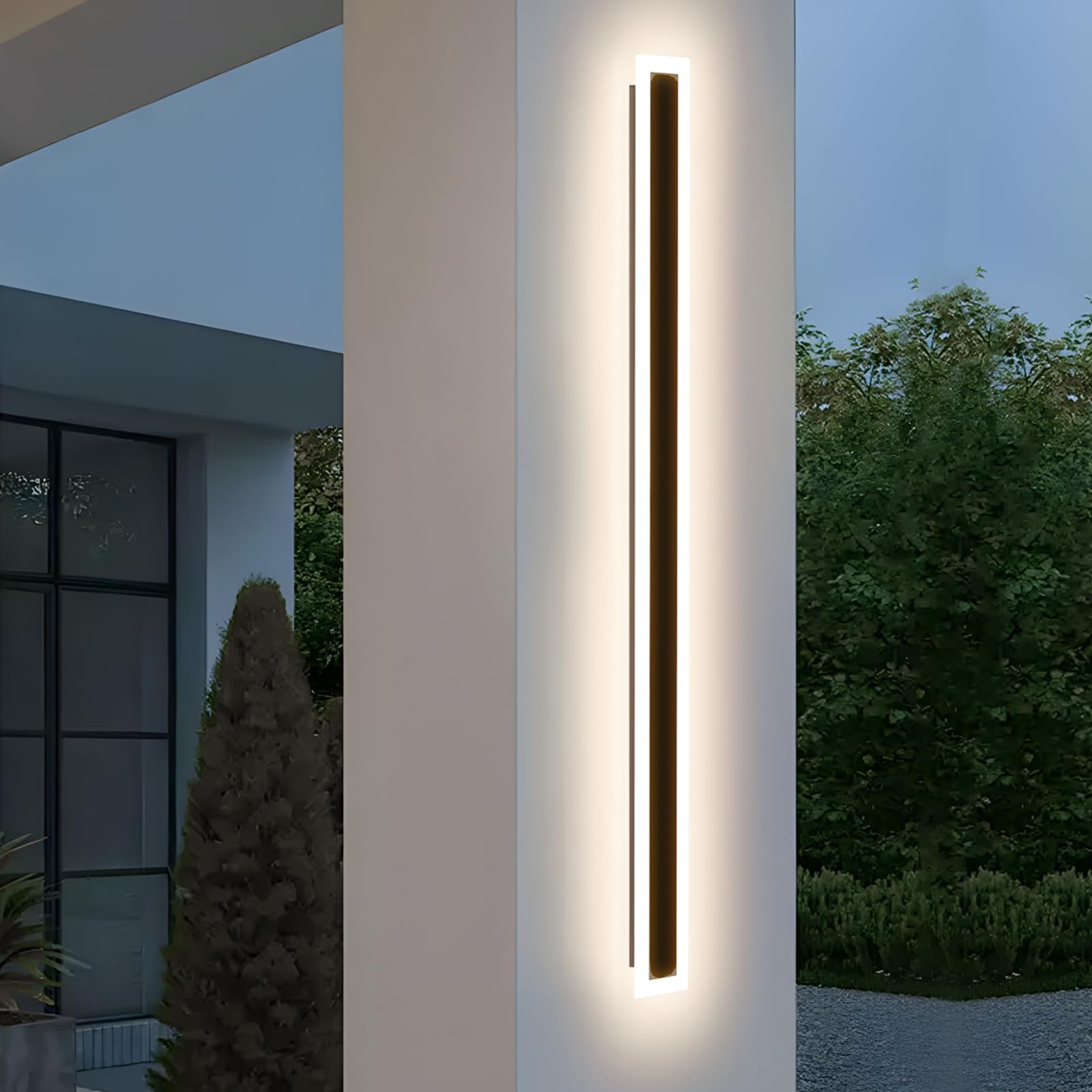 Applique da Parete Esterno LED 27W 120CM, Nero