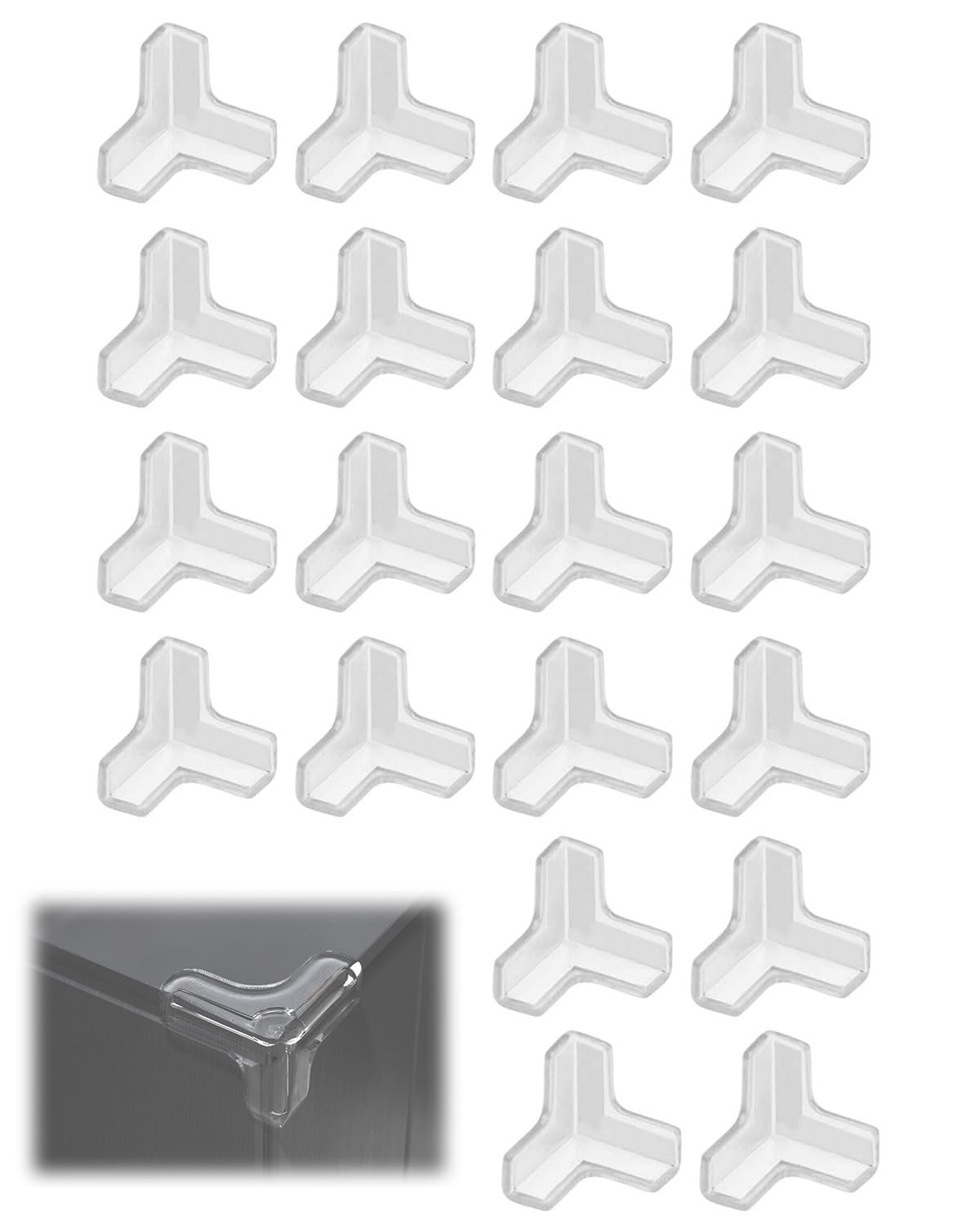 Set di 20 paraspigoli per bambini, morbidi autoadesivi, paraspigoli per mobili Con airbag