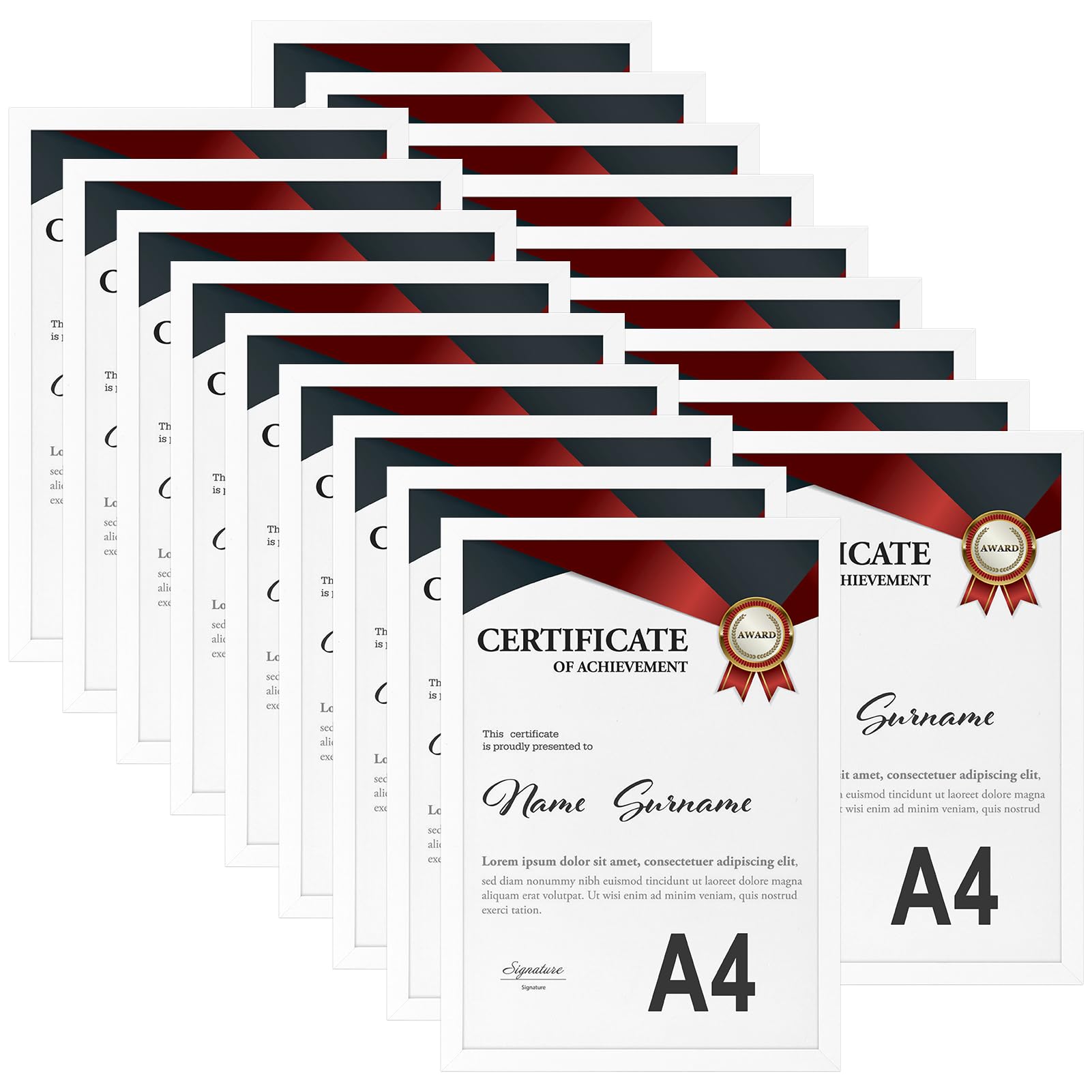 Hoikwo Cornice A4 Set di 18, Bianca