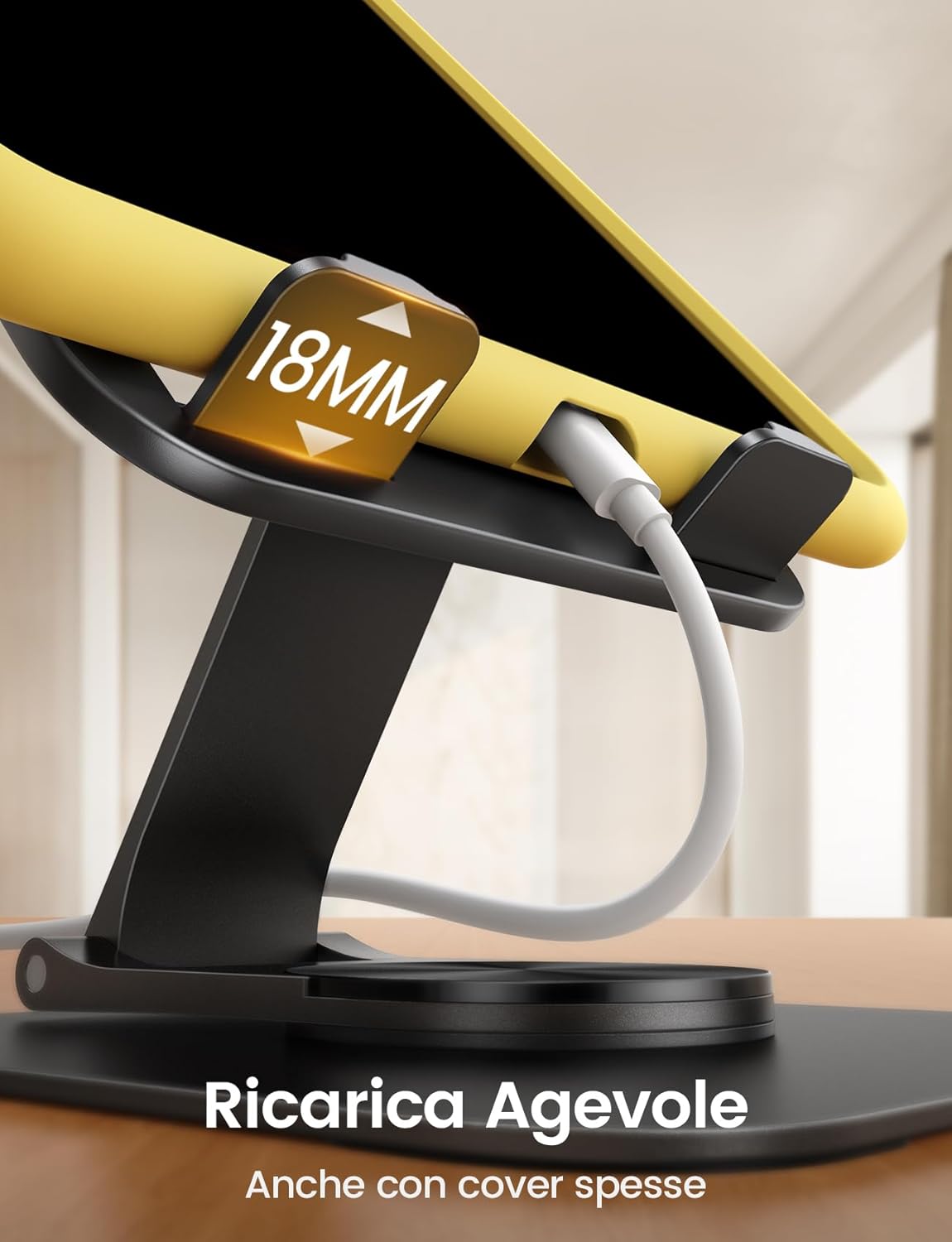 Lamicall Supporto per Tablet da Tavolo - Base Girevole 360° - immagine 4