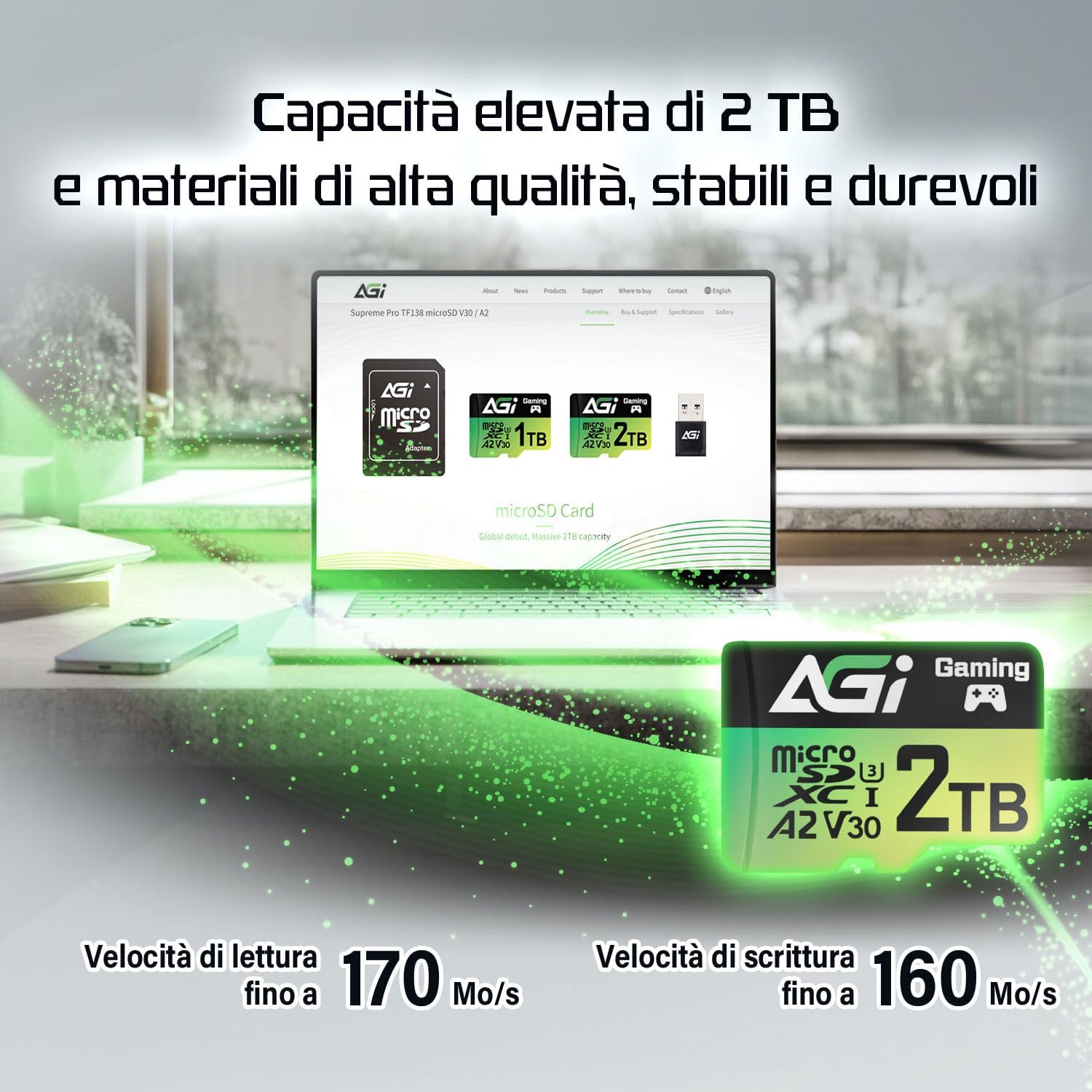 Agi TF138 2TB Scheda Micro SD con Adattatore - immagine 3