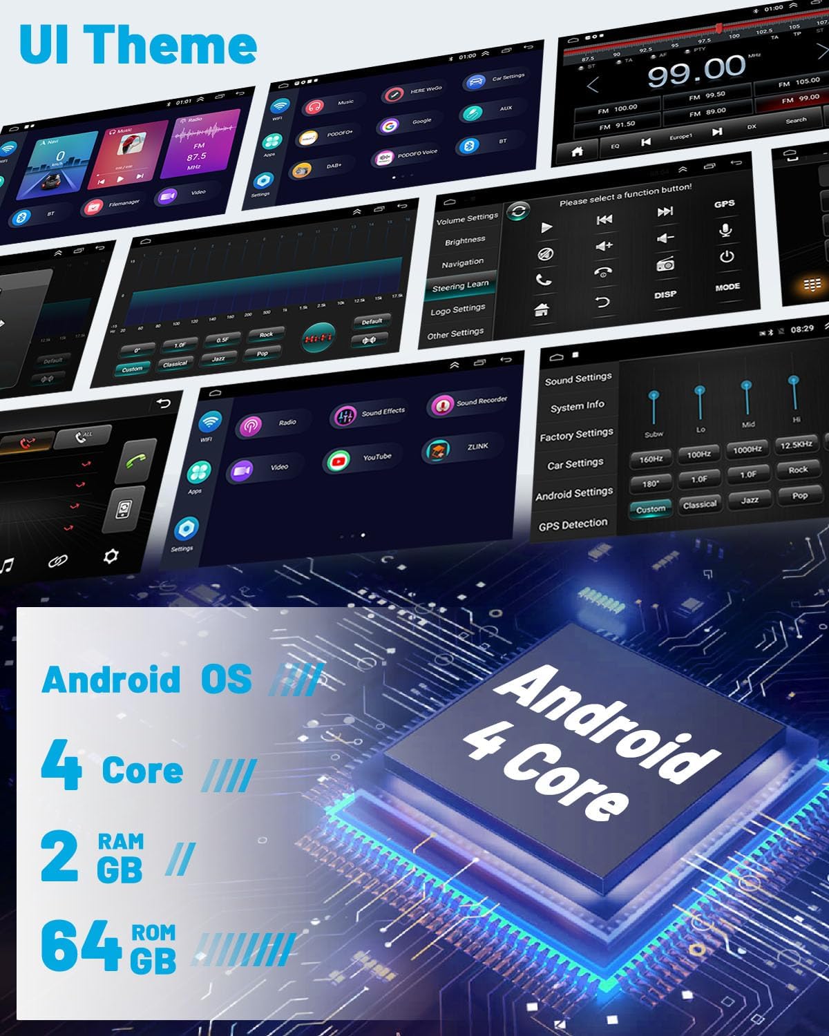 Hikity Autoradio Android 9" per Mazda 5 (2007-2010) - immagine 4