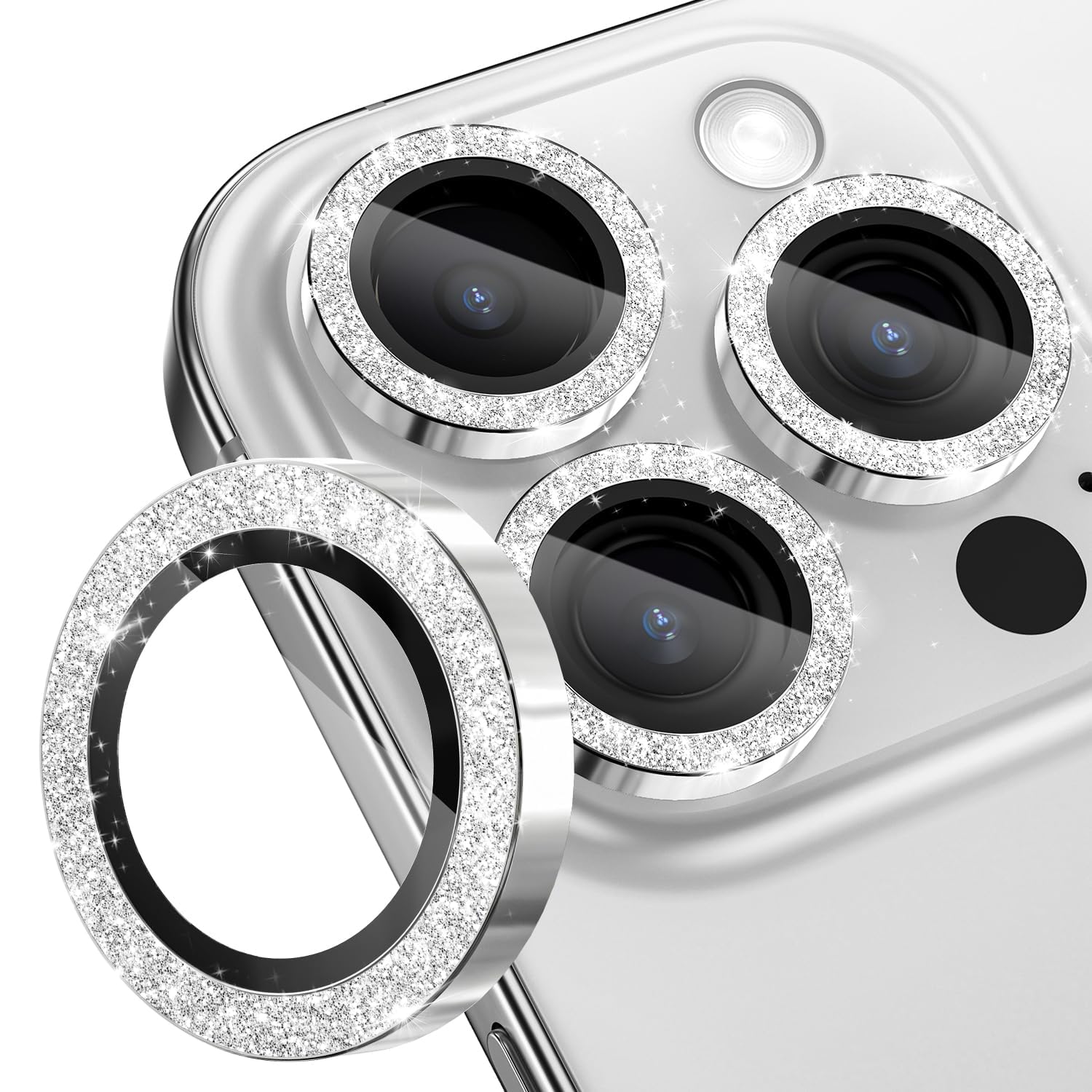 Cloudvalley Copertura Fotocamera Bling per iPhone 16 Pro/Max