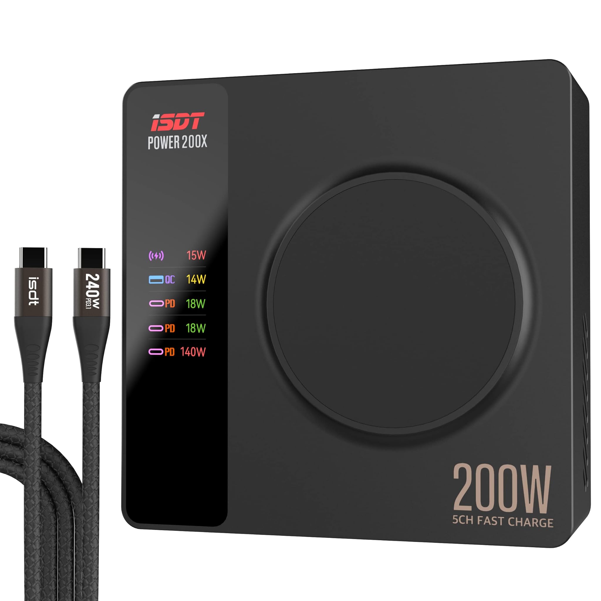 Isdt Power 200X Caricatore da Parete Wireless 140W